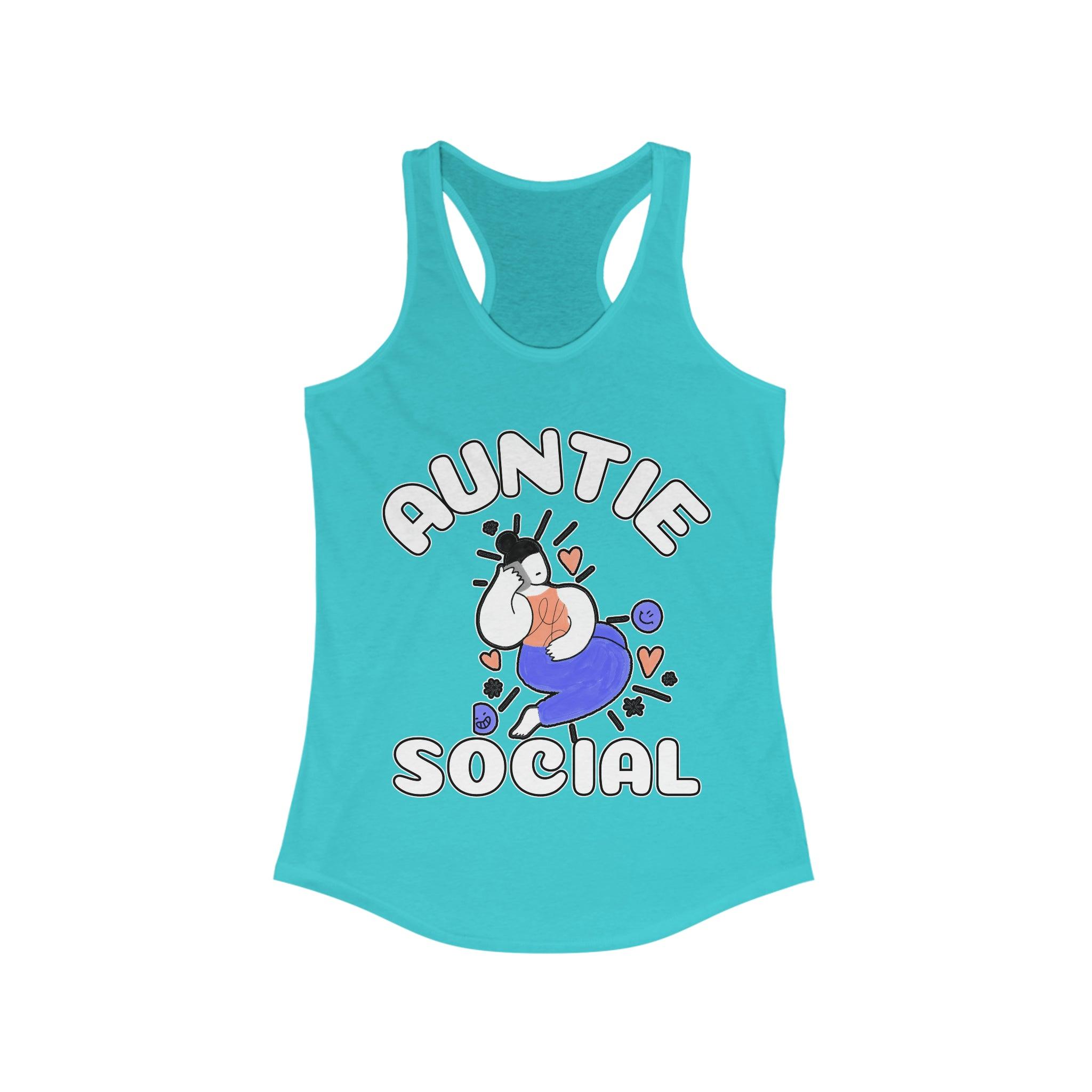 Auntie Social - Women's Tank Top - Witty Twisters Fashions