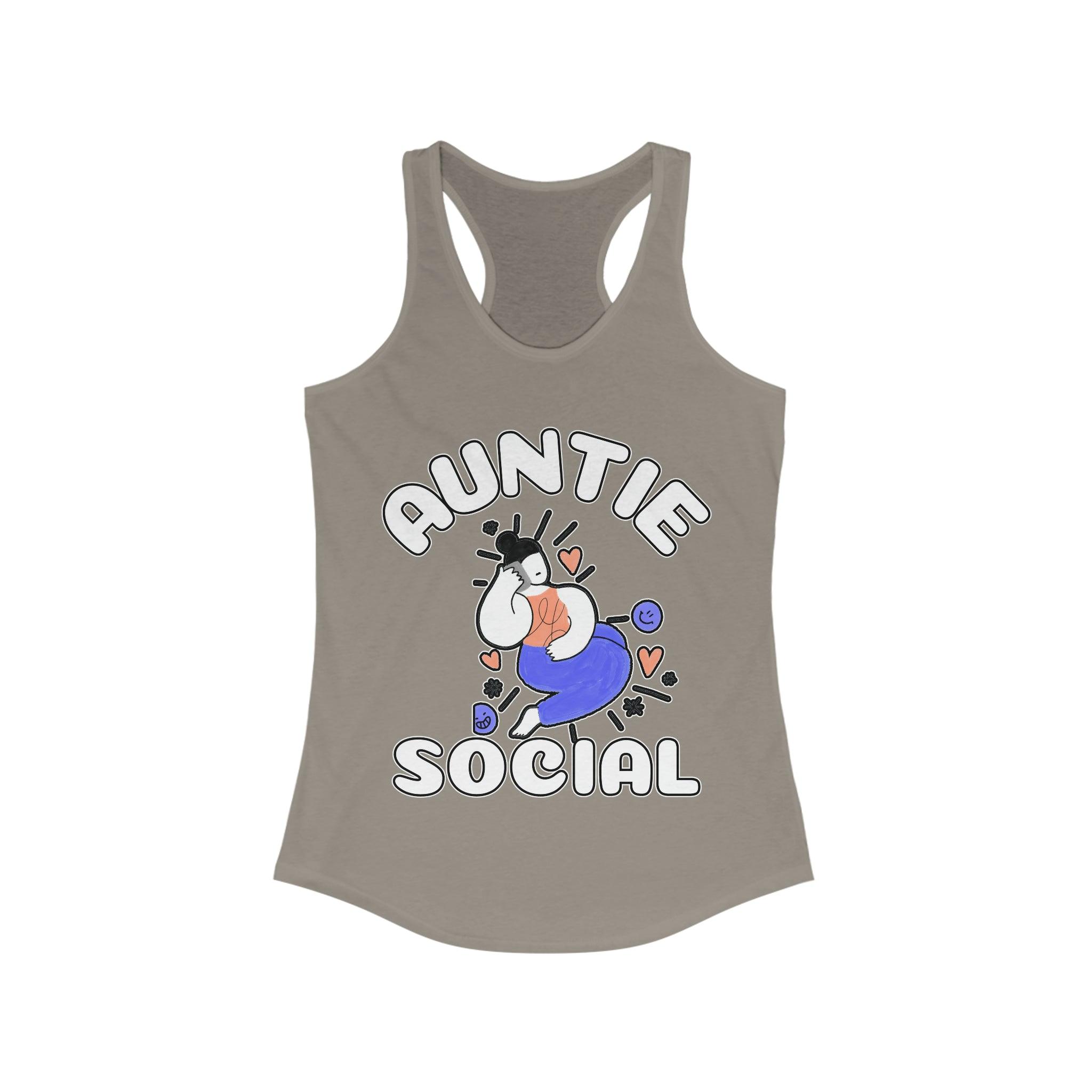 Auntie Social - Women's Tank Top - Witty Twisters Fashions