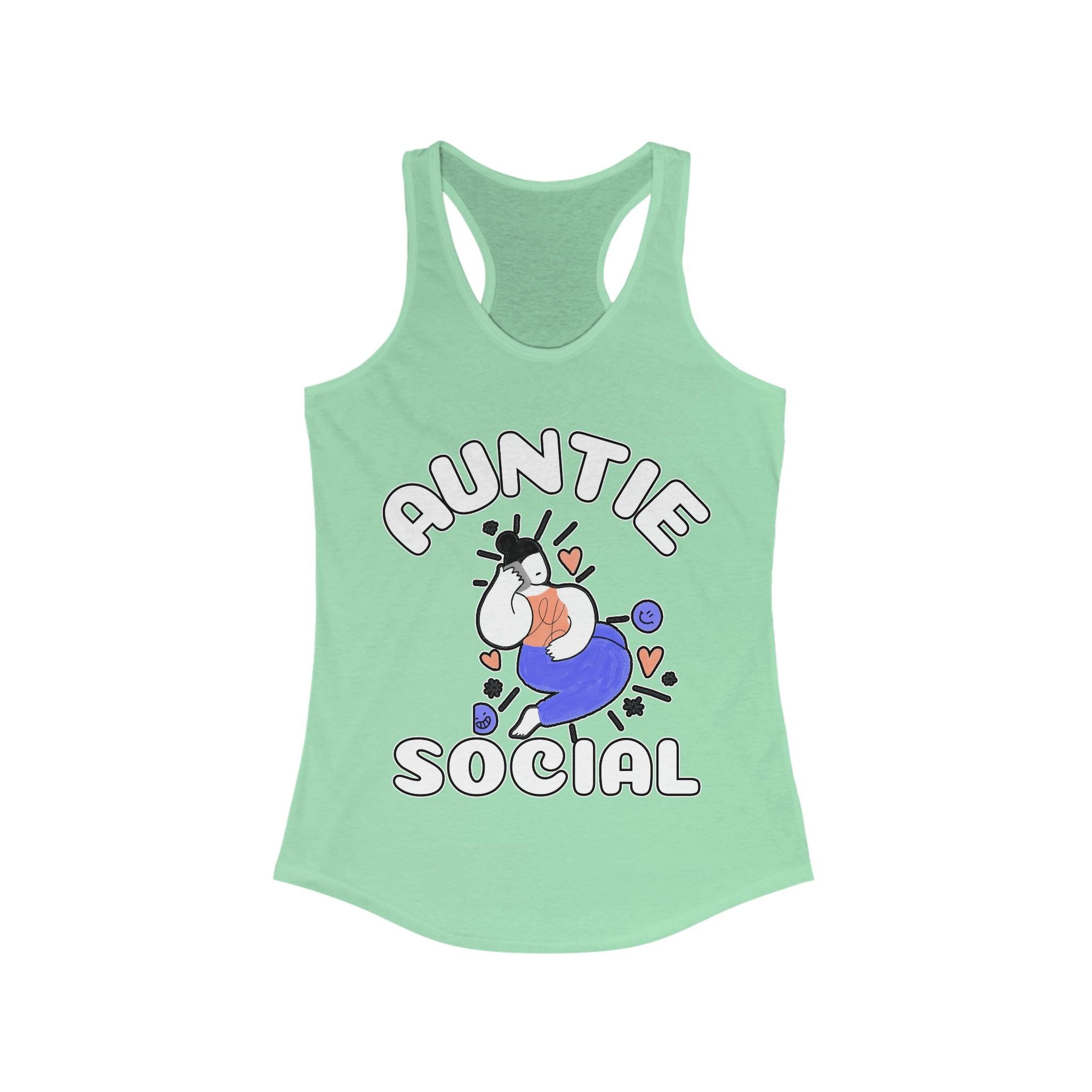 Auntie Social - Women's Tank Top - Witty Twisters Fashions