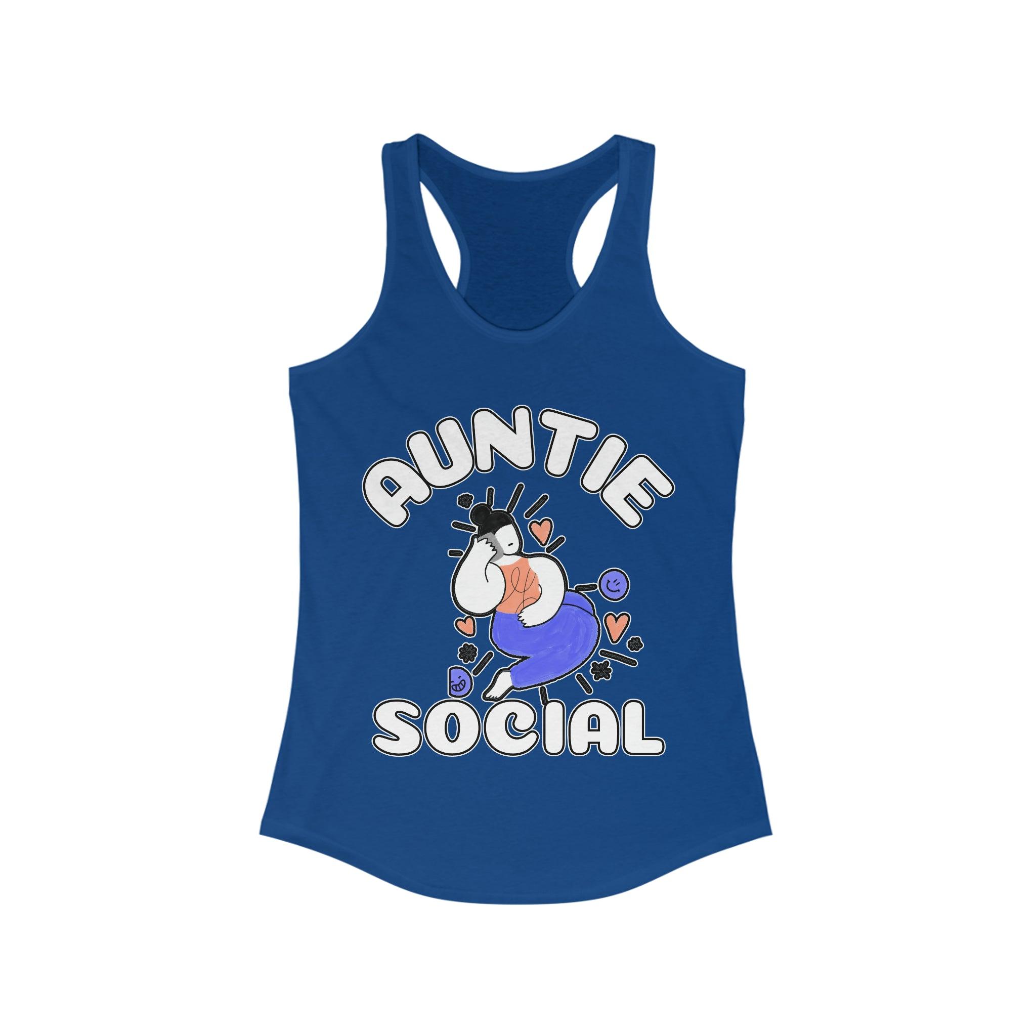 Auntie Social - Women's Tank Top - Witty Twisters Fashions