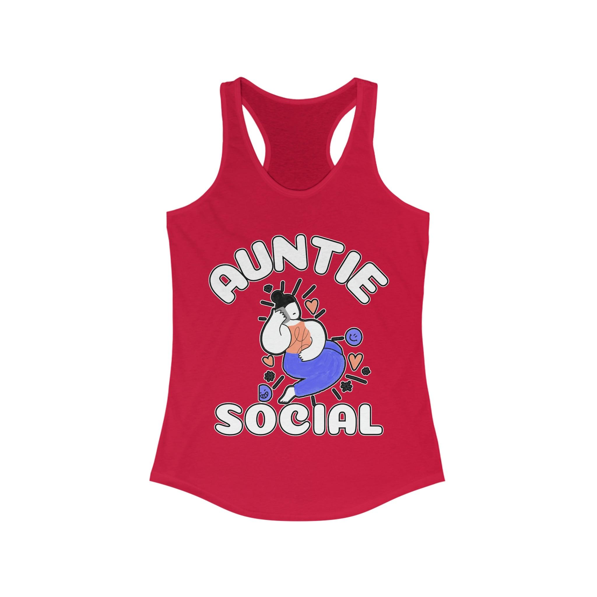 Auntie Social - Women's Tank Top - Witty Twisters Fashions