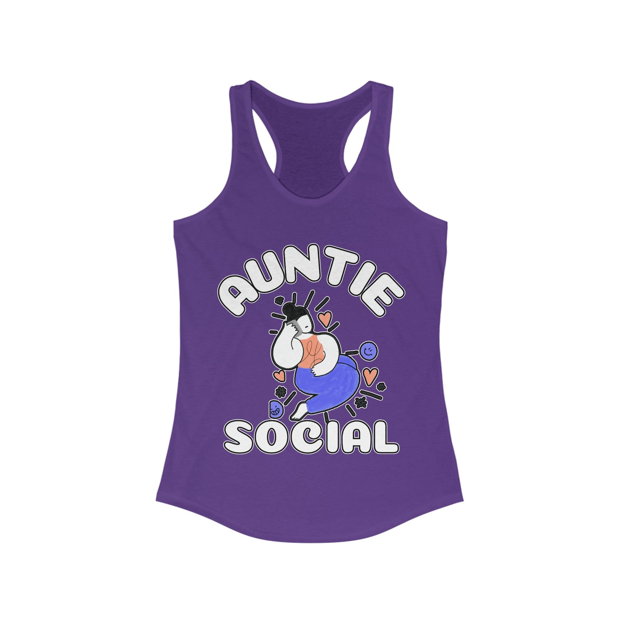 Auntie Social - Women's Tank Top - Witty Twisters Fashions