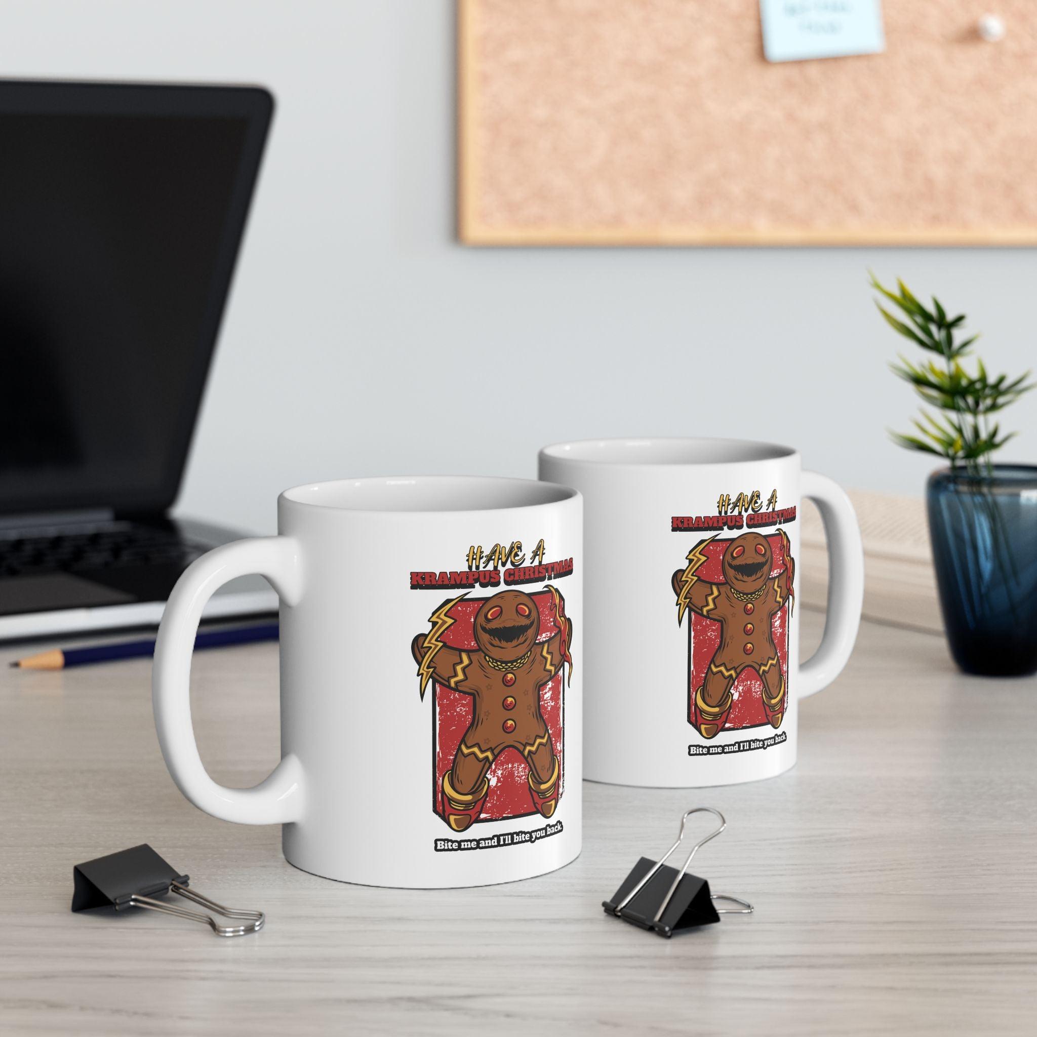 Have a Krampus Christmas Bite me and I'll bite you back. - Ceramic Coffee Mug 11oz, 15oz