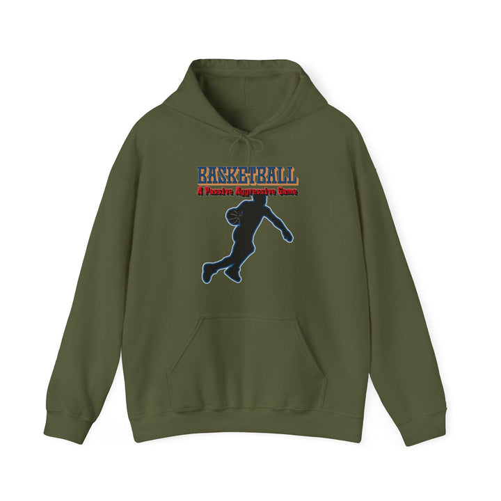 Basketball A Passive Aggressive Game - Hoodie - Witty Twisters T-Shirts