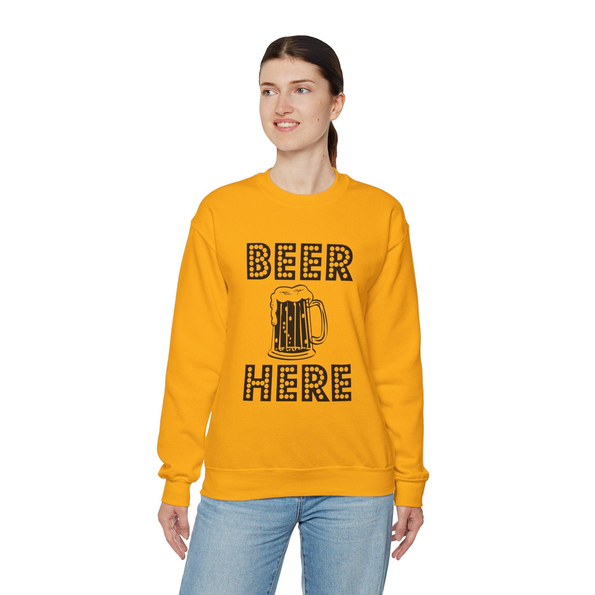 Beer Here - Sweatshirt - Witty Twisters T-Shirts