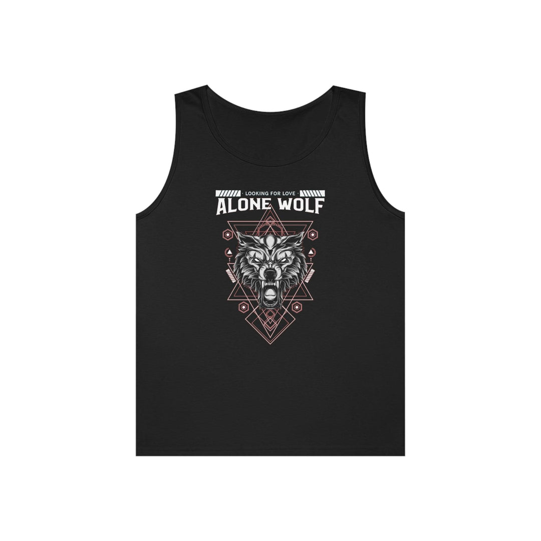 Alone Wolf Looking For Love - Tank Top - Witty Twisters T-Shirts