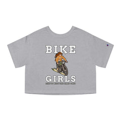 Bike Girls Like to ride the hard ones - Champion Crop Top - Witty Twisters Fashions