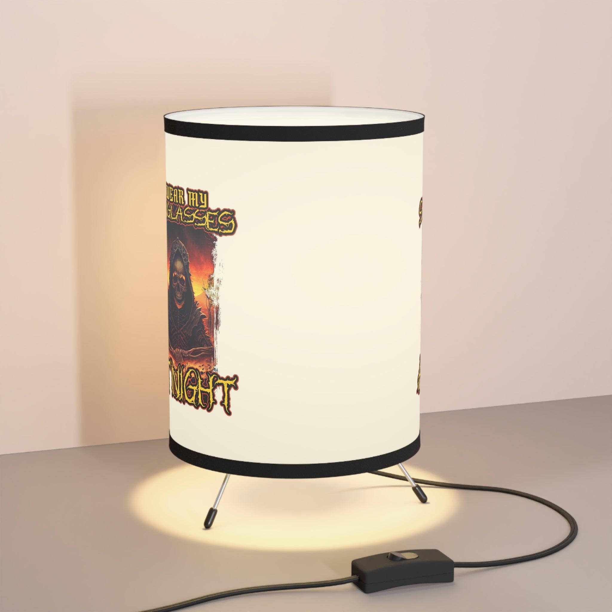 I wear my sunglasses at night - Retro Tripod Lamp - Witty Twisters Fashions