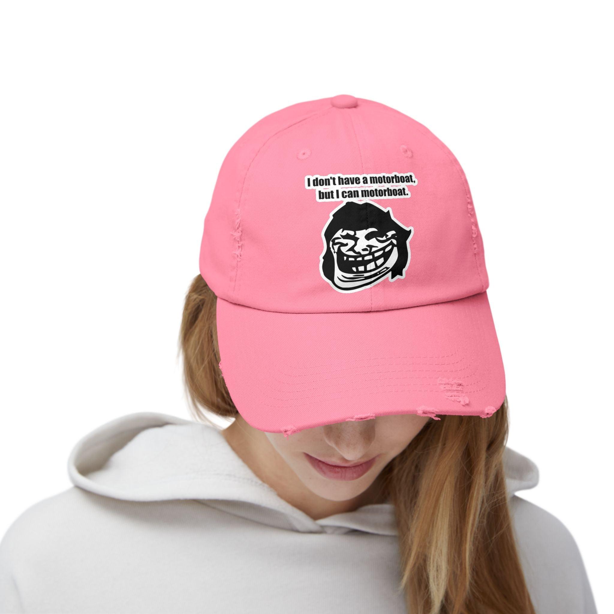 I don't have a motorboat, but I can motorboat. - Distressed Baseball Cap - Witty Twisters Fashions