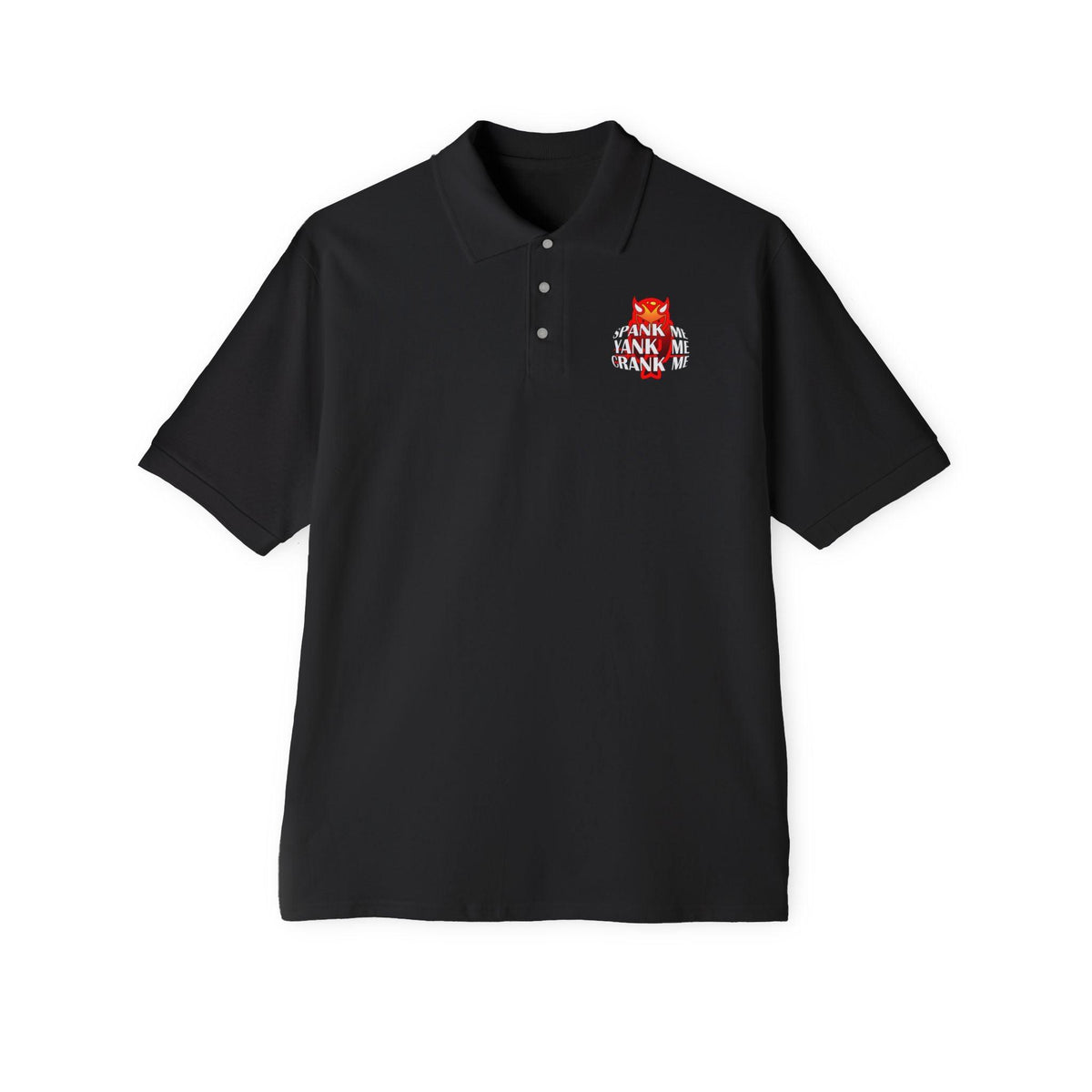 Spank Me Yank Me Crank Me - Men's Piqué Polo Shirt - Witty Twisters Fashions