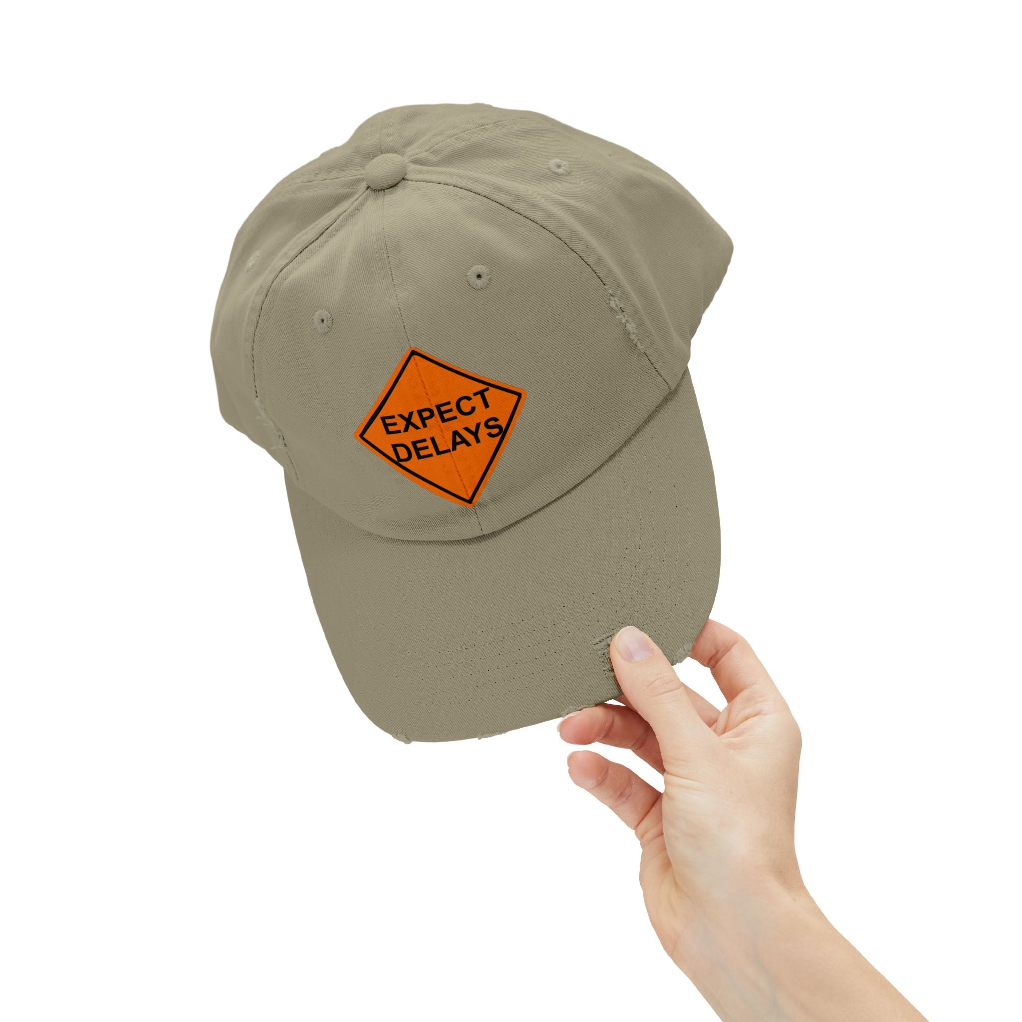 Expect Delays - Cotton Twill Distressed Baseball Cap