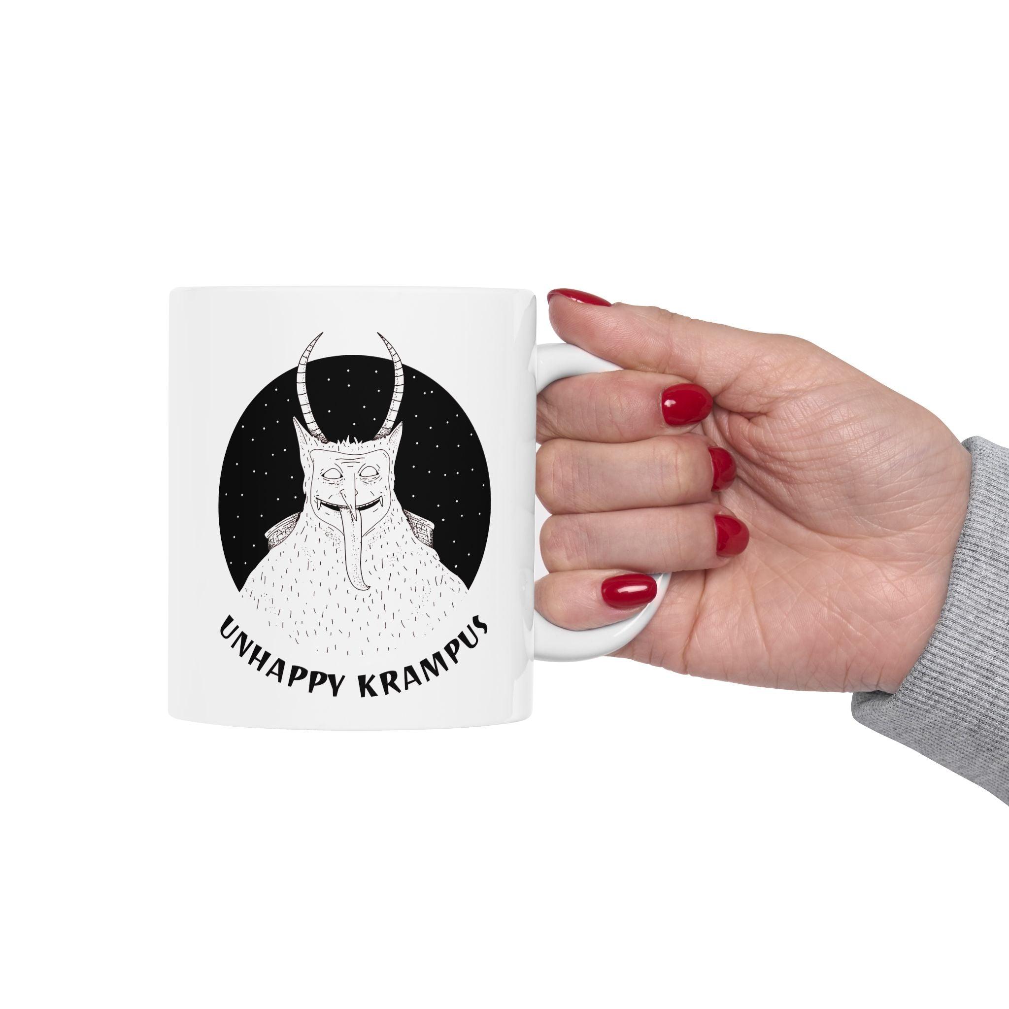 Unhappy Krampus - Ceramic Coffee Mug 11oz, 15oz - Witty Twisters Fashions