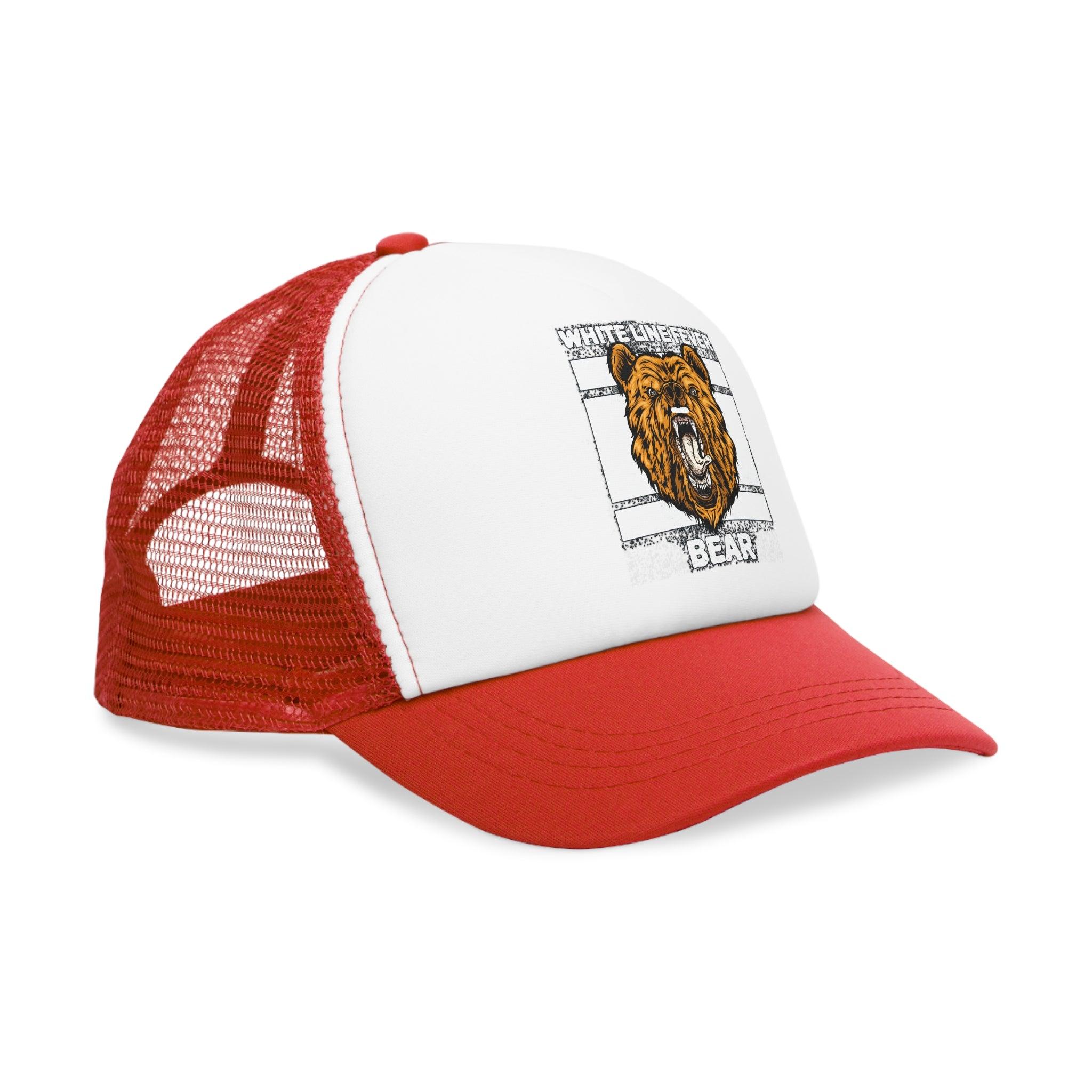 White Line Fever Bear - Mesh Cap - Witty Twisters Fashions