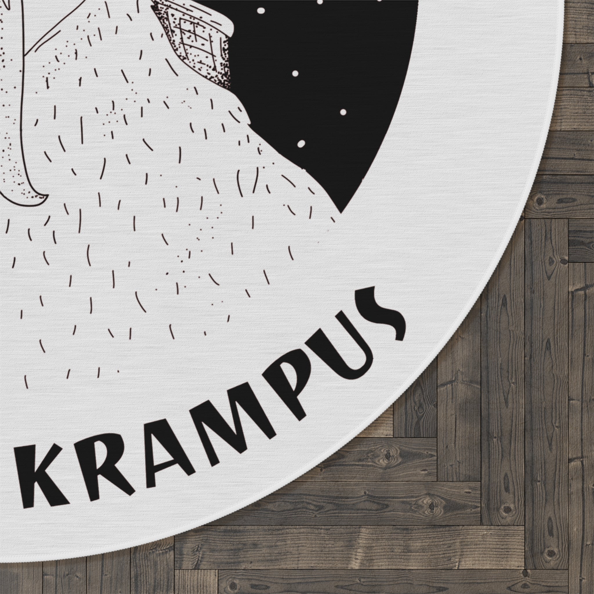 Unhappy Krampus - Round Rug