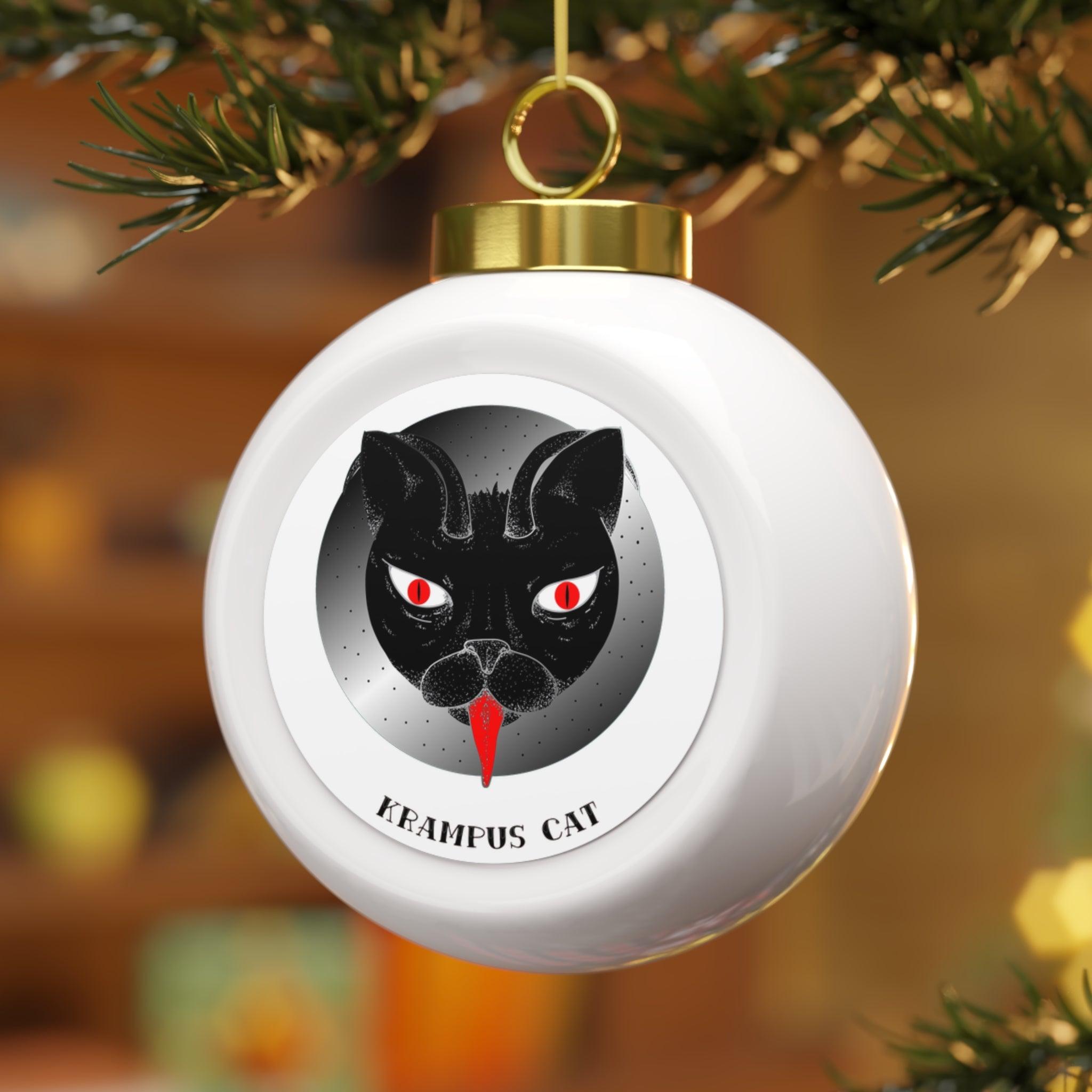 Krampus Cat - Christmas Ball Ornament