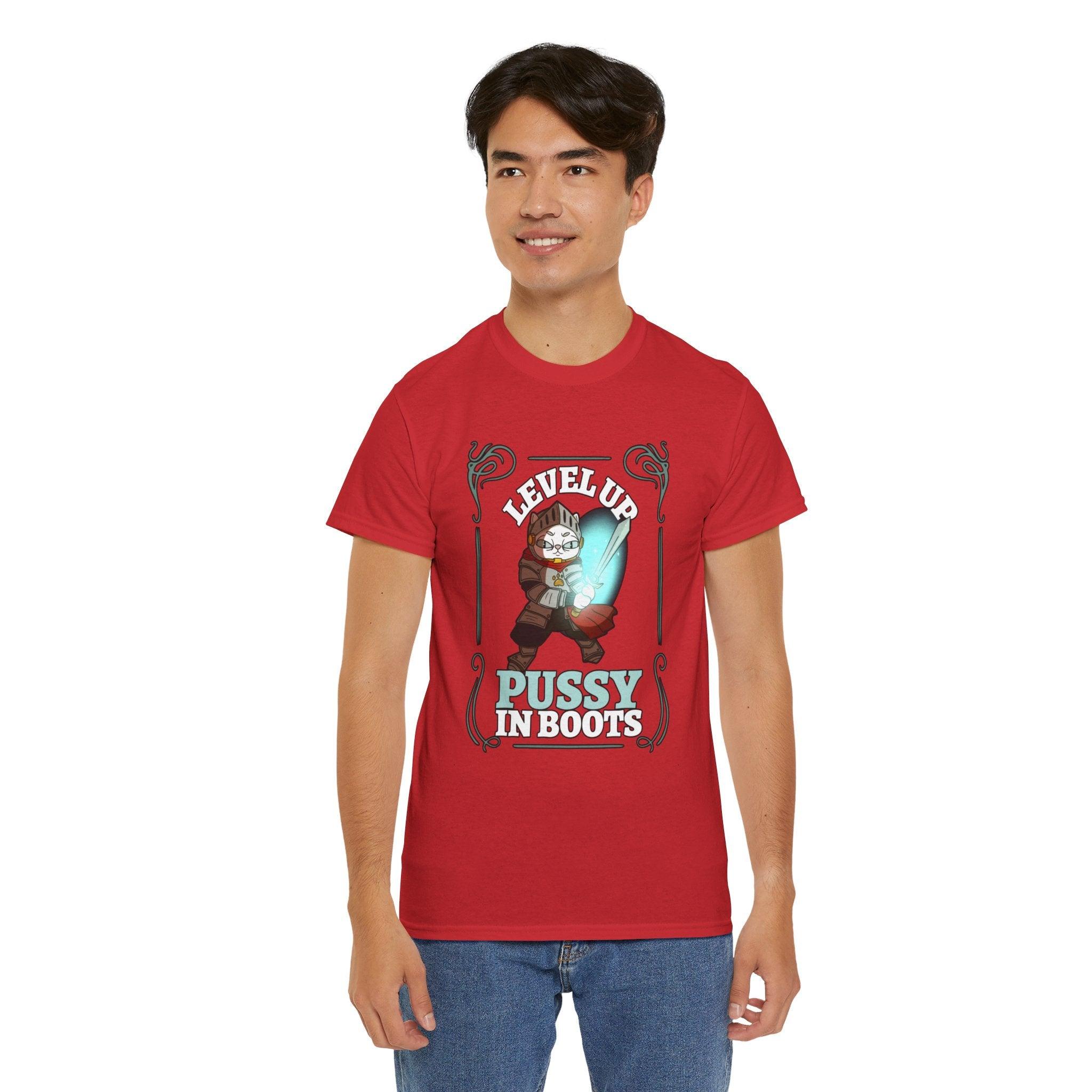 Level Up Pussy In Boots - T-Shirt - Witty Twisters Fashions