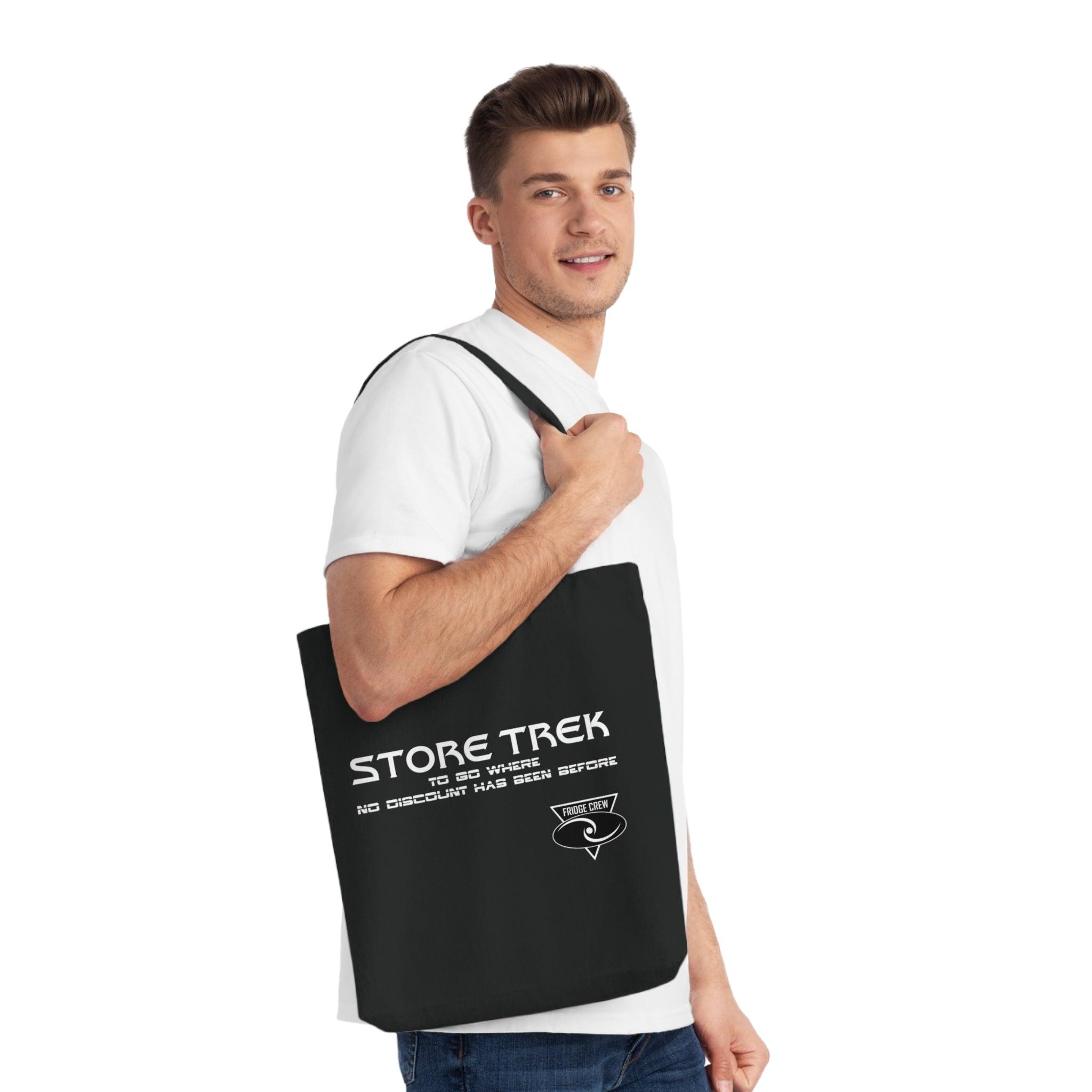 Store Trek To Go Where No Discount Has Been Before Fridge Crew - Woven Tote Bag