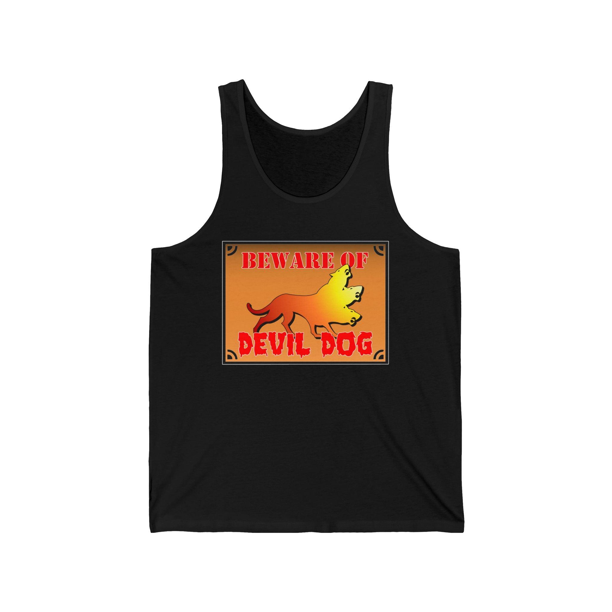 Beware of Devil Dog Sign - Tank Top - Witty Twisters Fashions