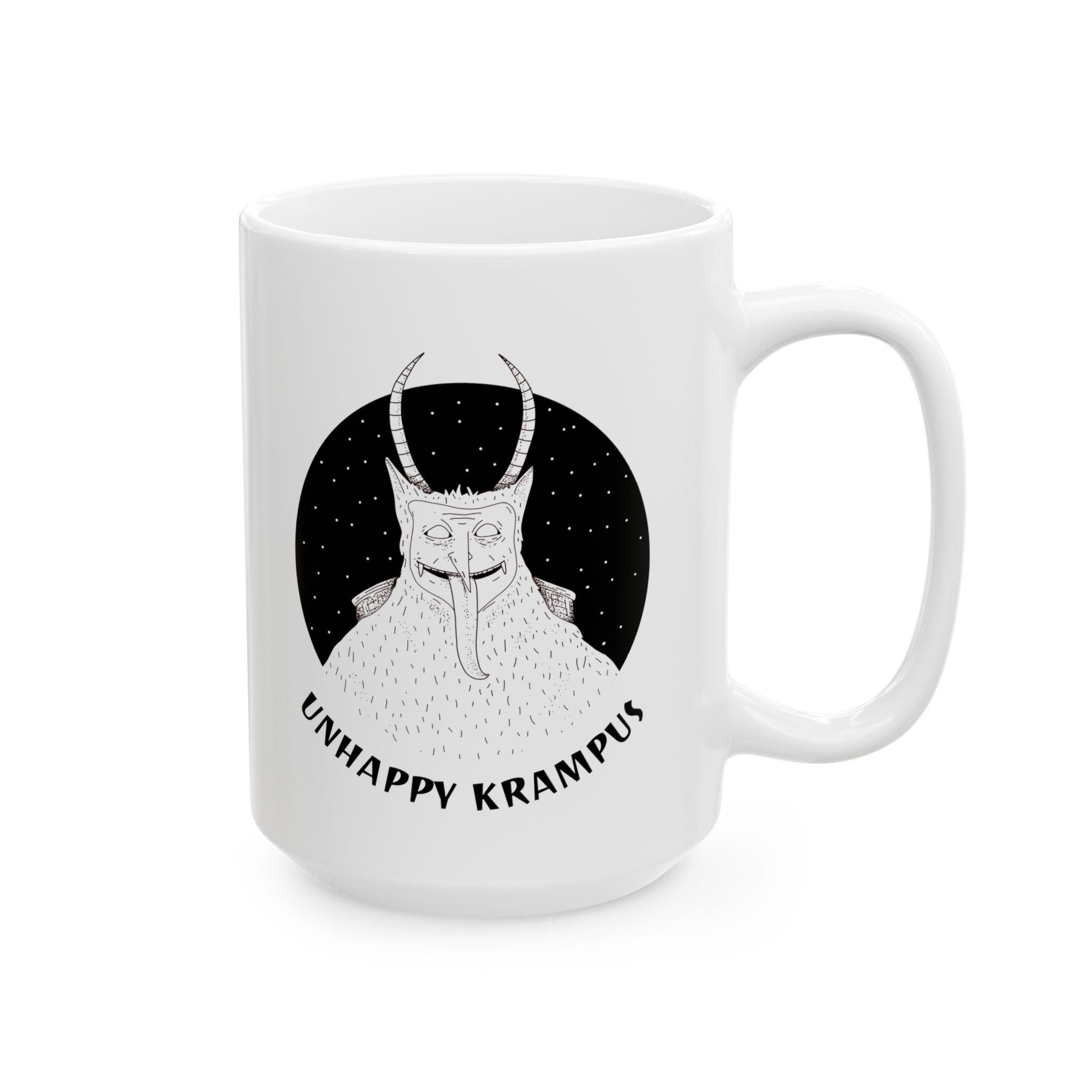 Unhappy Krampus - Ceramic Coffee Mug 11oz, 15oz - Witty Twisters Fashions