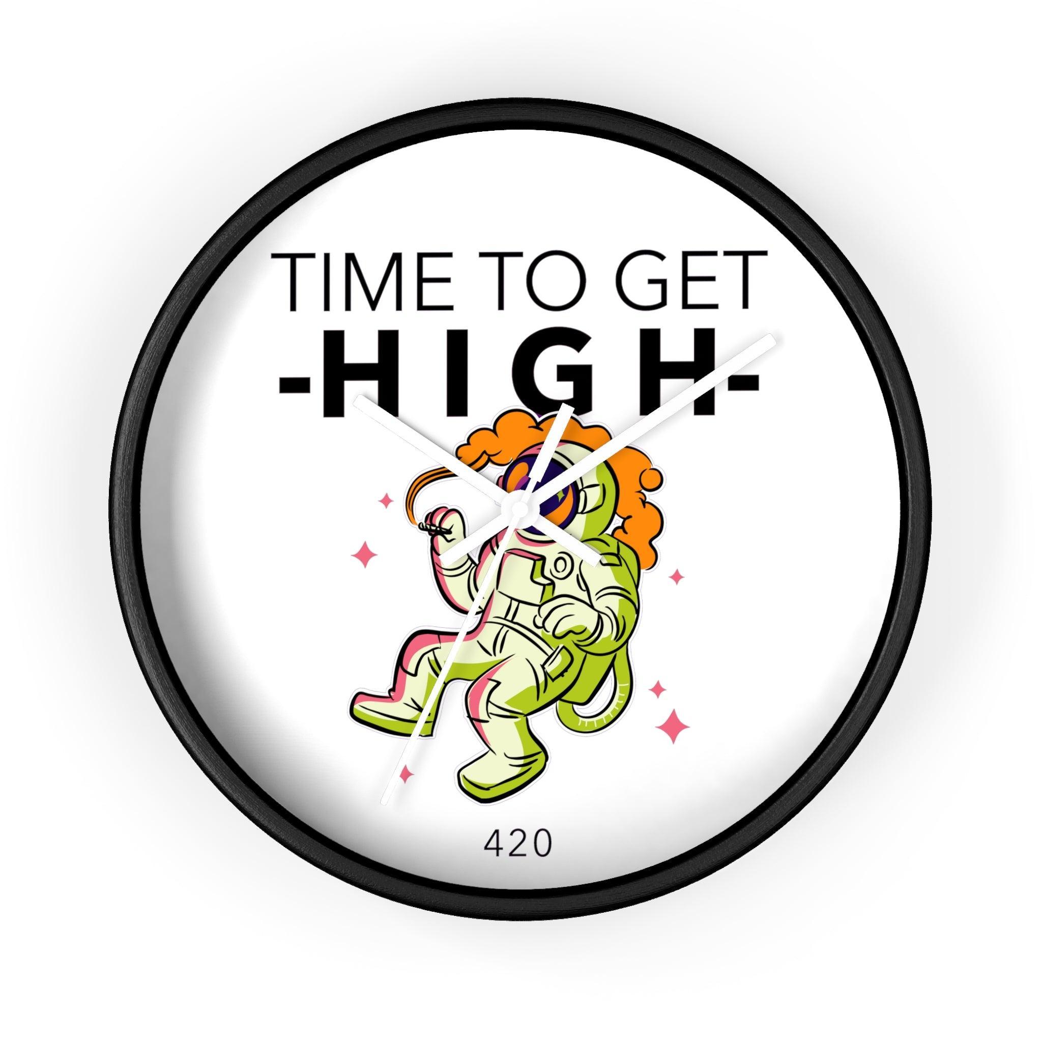 Time To Get High 420 - Wall Clock - Witty Twisters Fashions