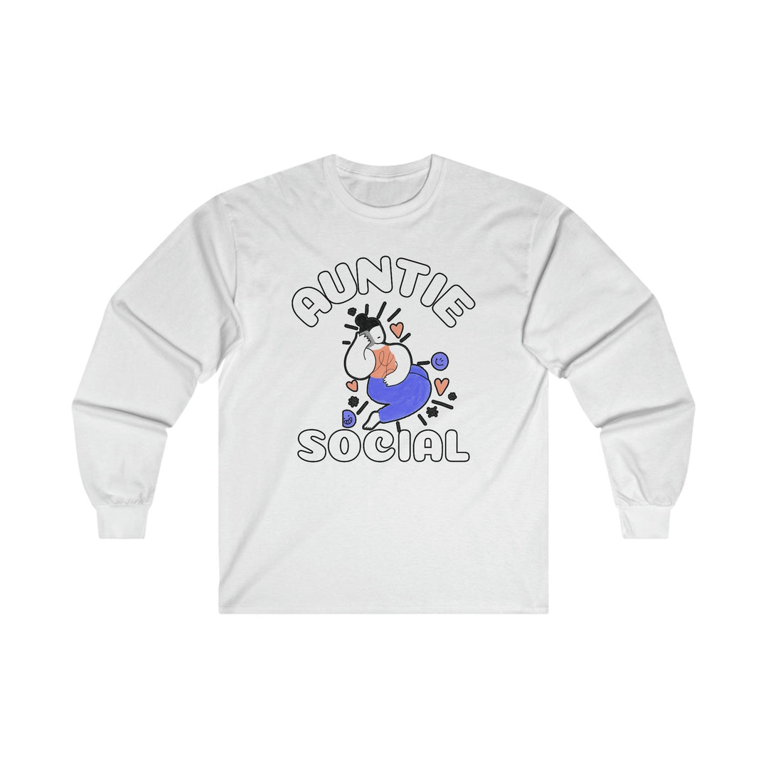 Auntie Social - Long-Sleeve Tee - Witty Twisters T-Shirts
