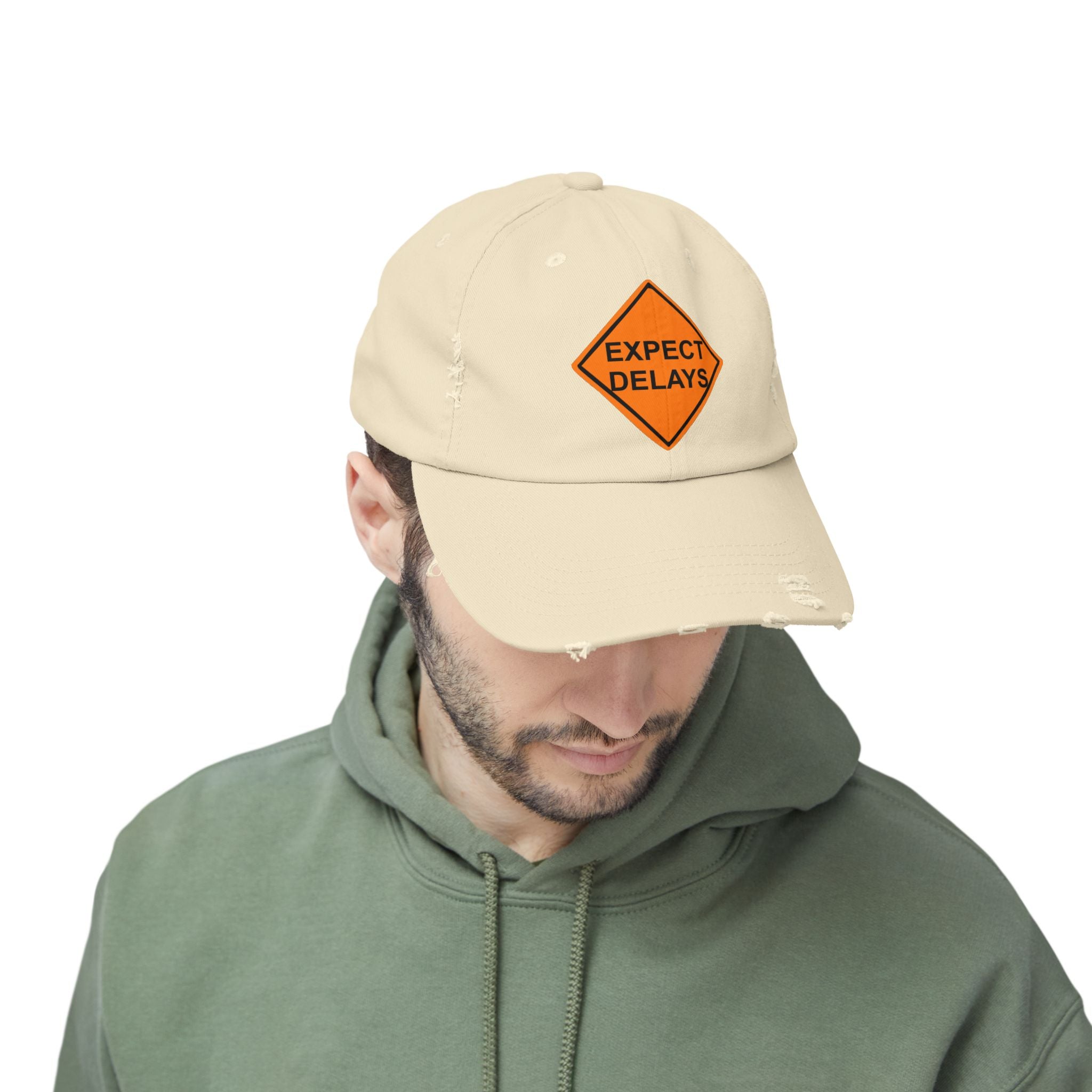 Expect Delays - Cotton Twill Distressed Baseball Cap