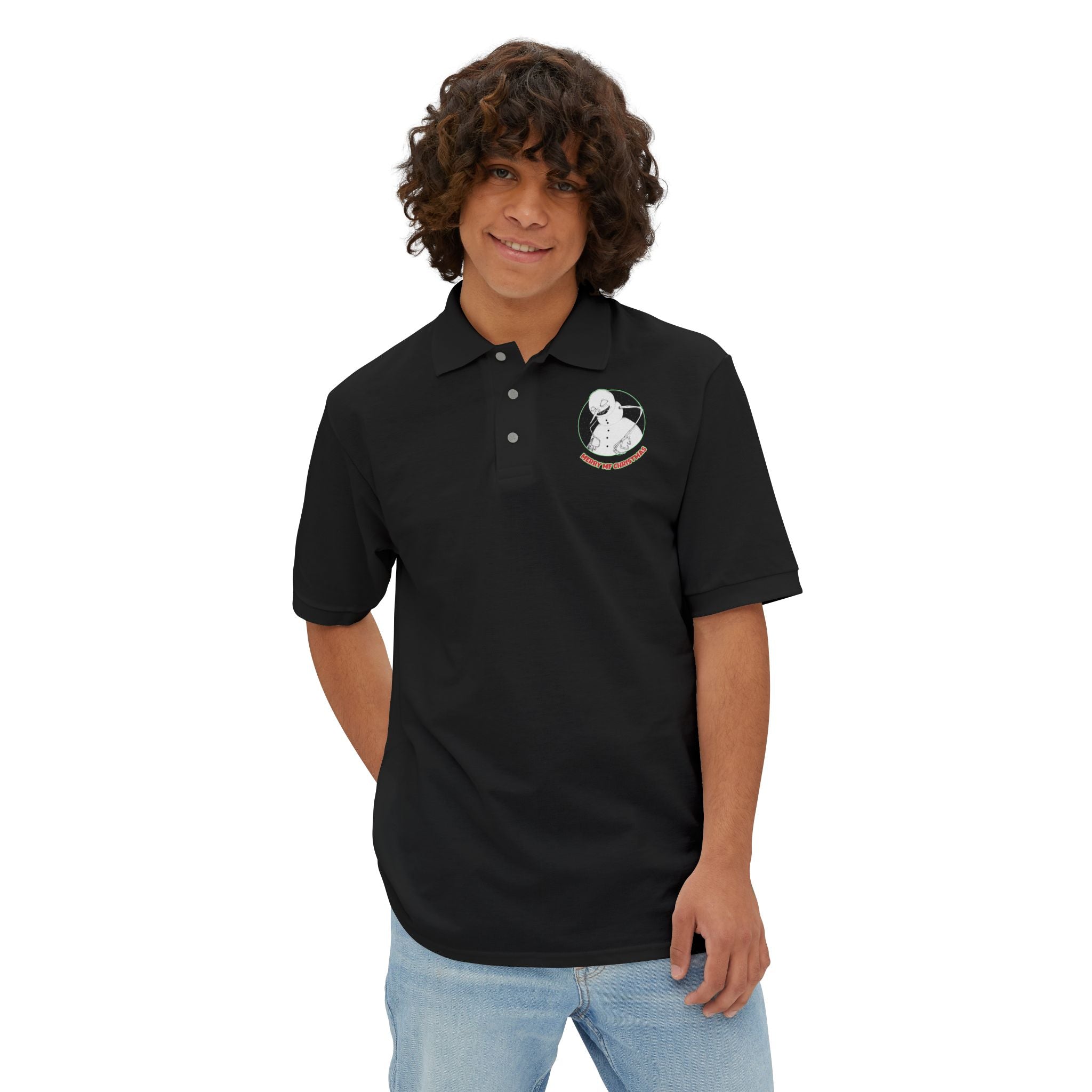 Merry MF Christmas - Men's Piqué Polo Shirt