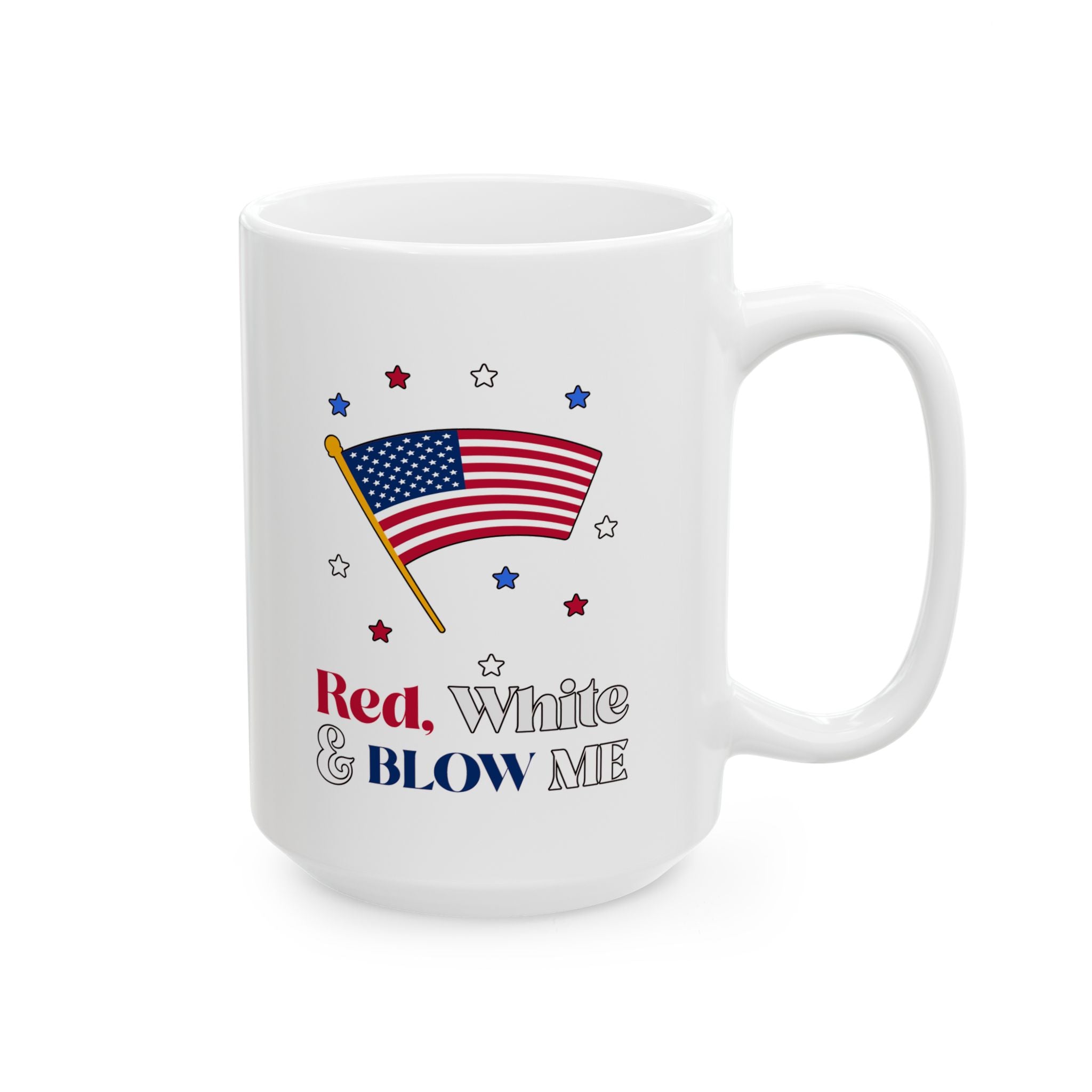 Red, white and blow me - Ceramic Coffee Mug 11oz, 15oz