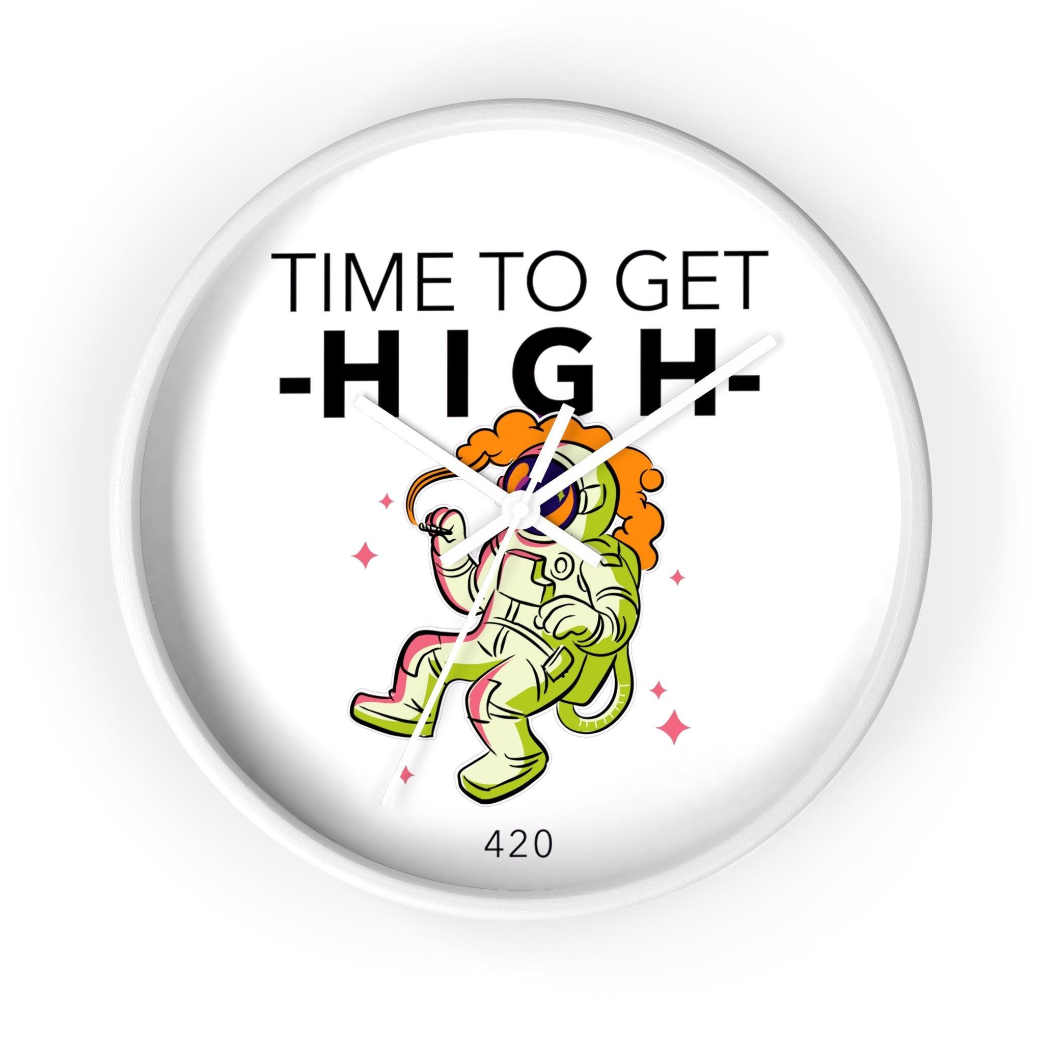 Time To Get High 420 - Wall Clock - Witty Twisters Fashions