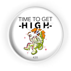 Time To Get High 420 - Wall Clock - Witty Twisters Fashions