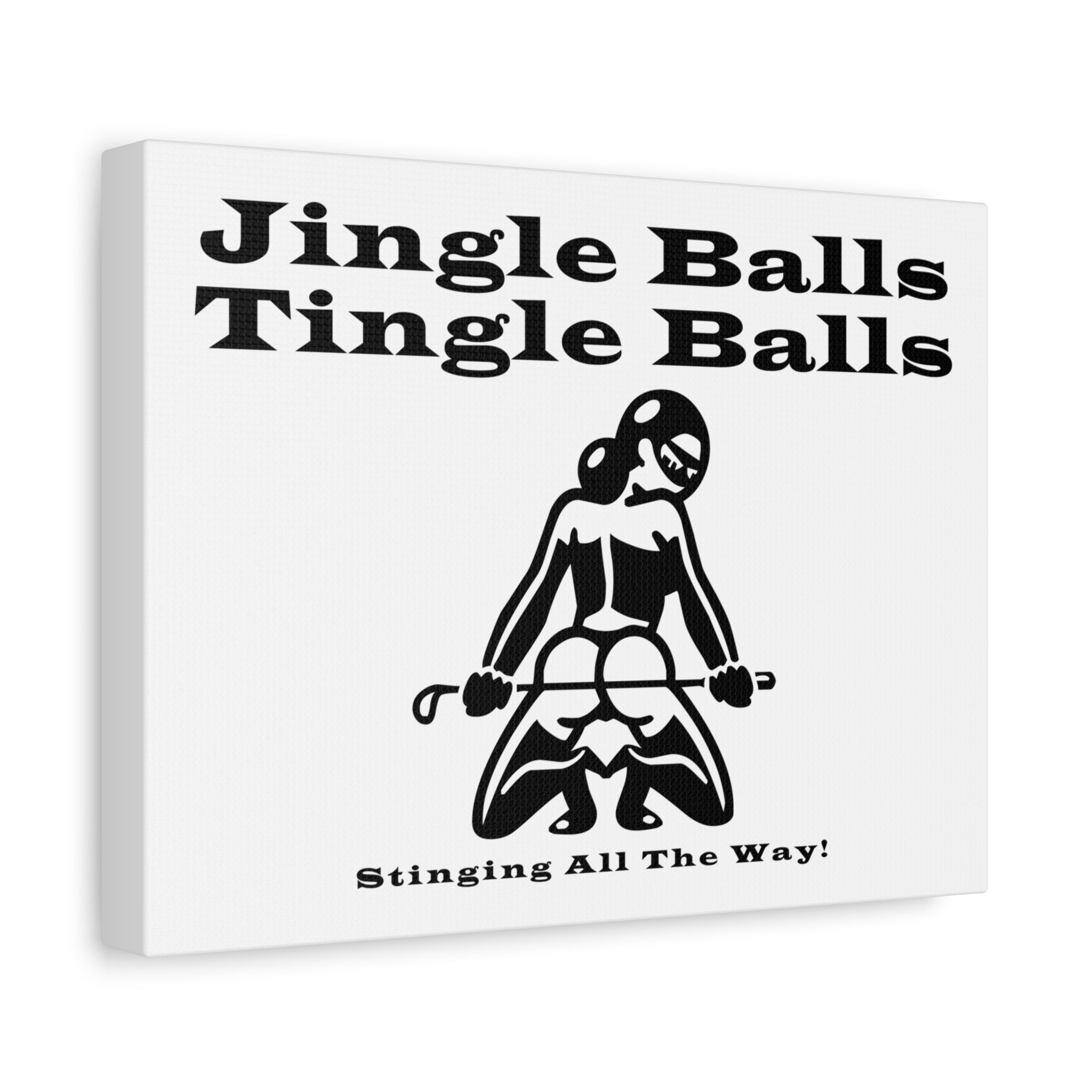 Jingle Balls ... Stinging All The Way - Stretched Matte Canvas