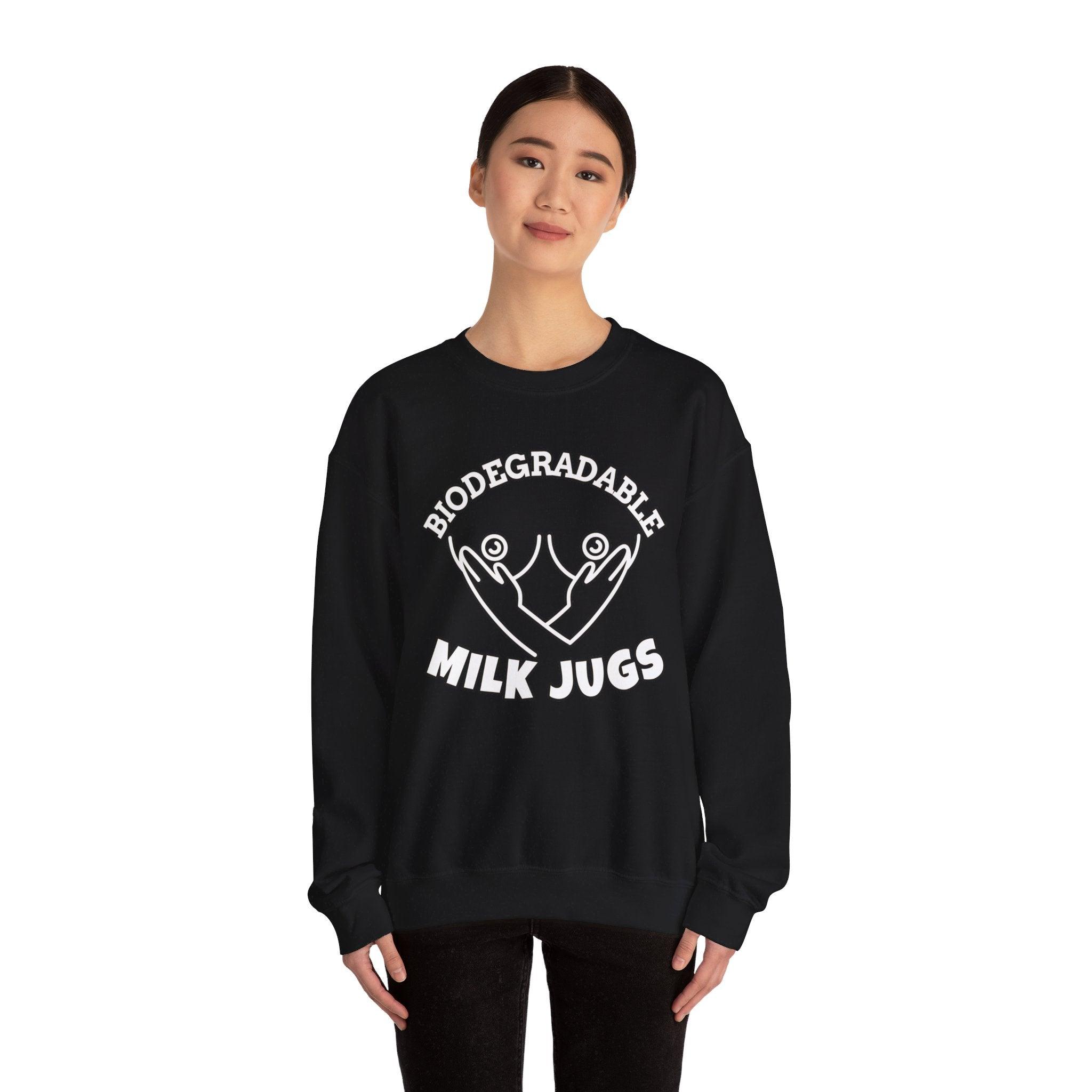 Biodegradable Milk Jugs - Sweatshirt - Witty Twisters Fashions