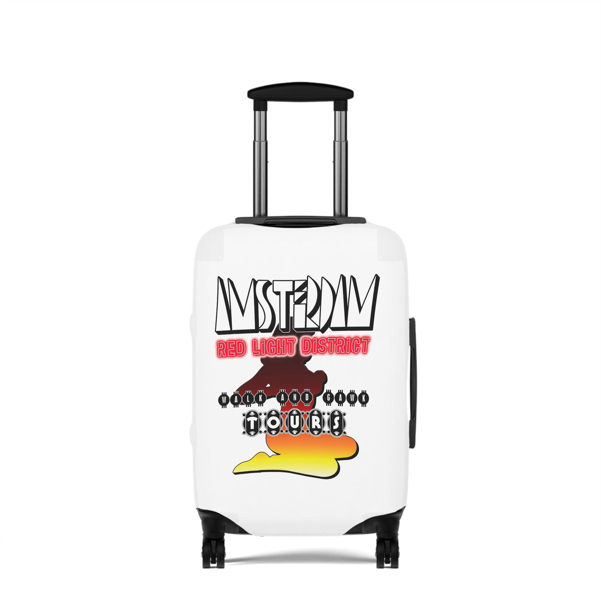 Amsterdam Red Light District Walk And Gawk Tours - Luggage Cover - Witty Twisters Fashions