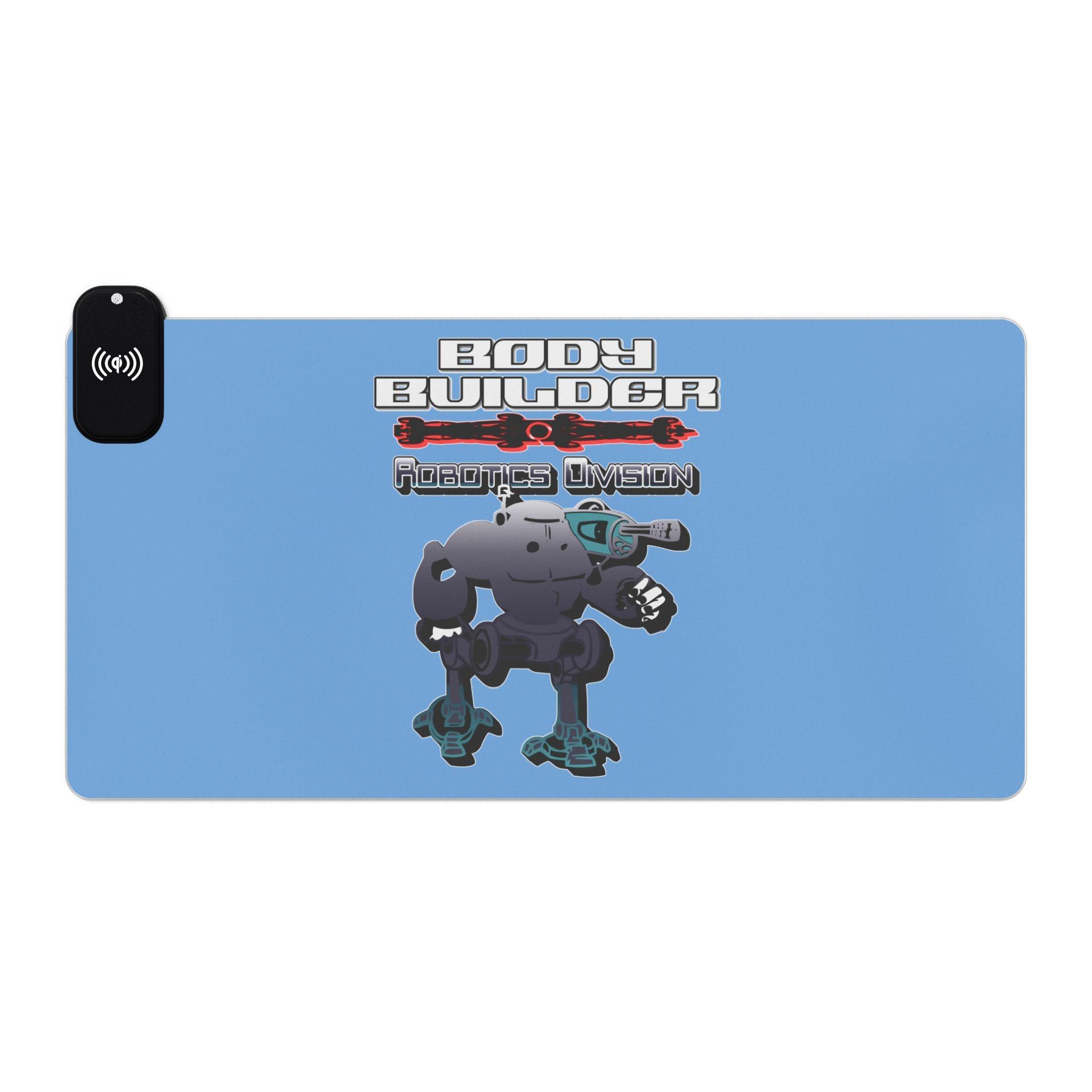 Body Builder Robotics Division - LED Gaming Mouse Pad with wireless charging