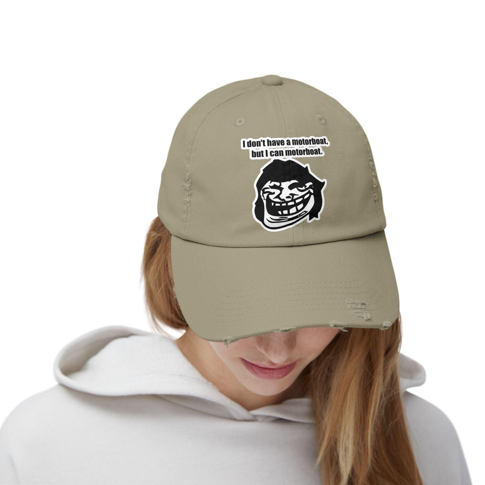 I don't have a motorboat, but I can motorboat. - Distressed Baseball Cap - Witty Twisters Fashions