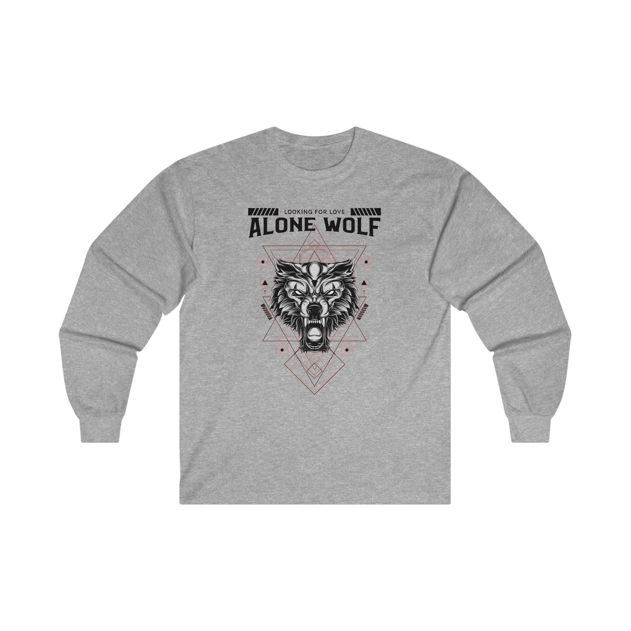 Alone Wolf Looking For Love - Long-Sleeve Tee - Witty Twisters Fashions