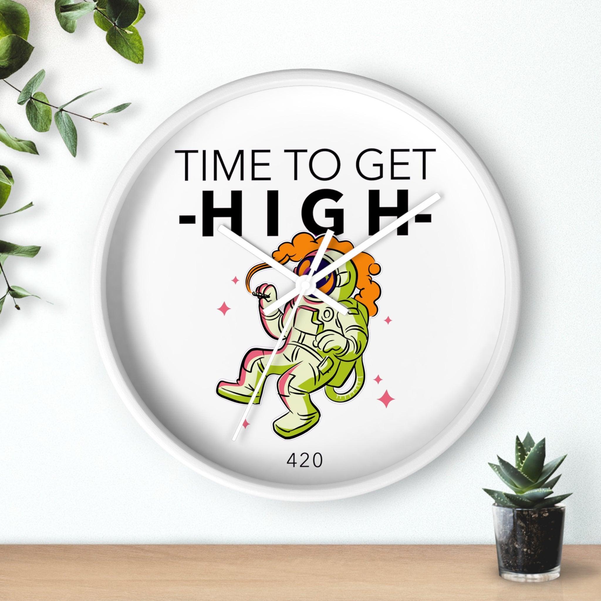 Time To Get High 420 - Wall Clock - Witty Twisters Fashions