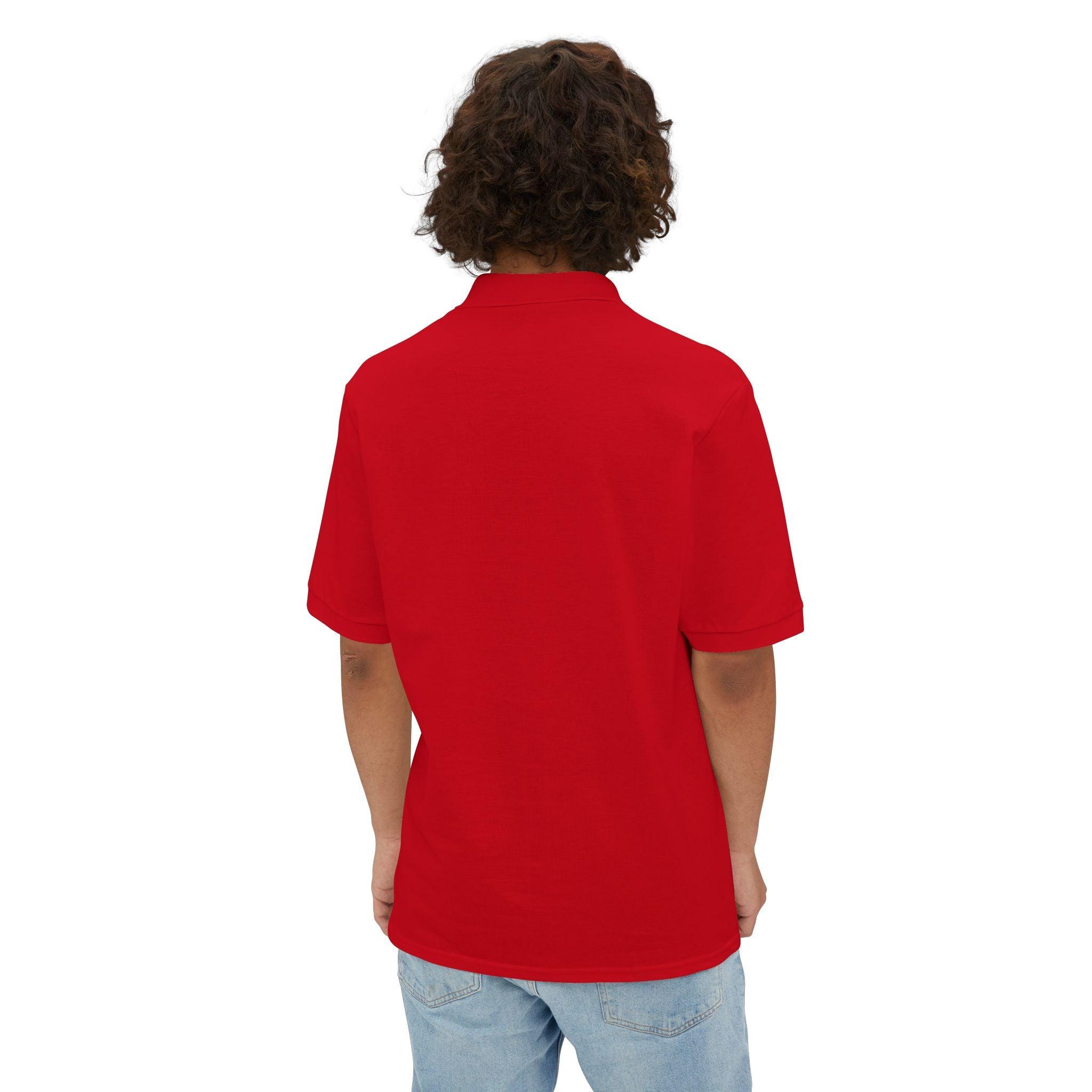 Alone Wolf Looking For Love - Men's Piqué Polo Shirt - Witty Twisters Fashions