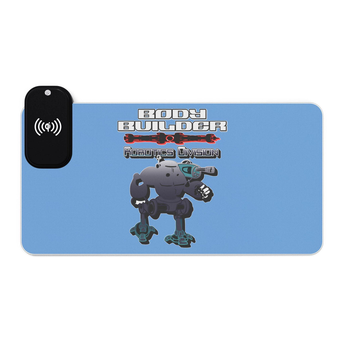 Body Builder Robotics Division - LED Gaming Mouse Pad with wireless charging