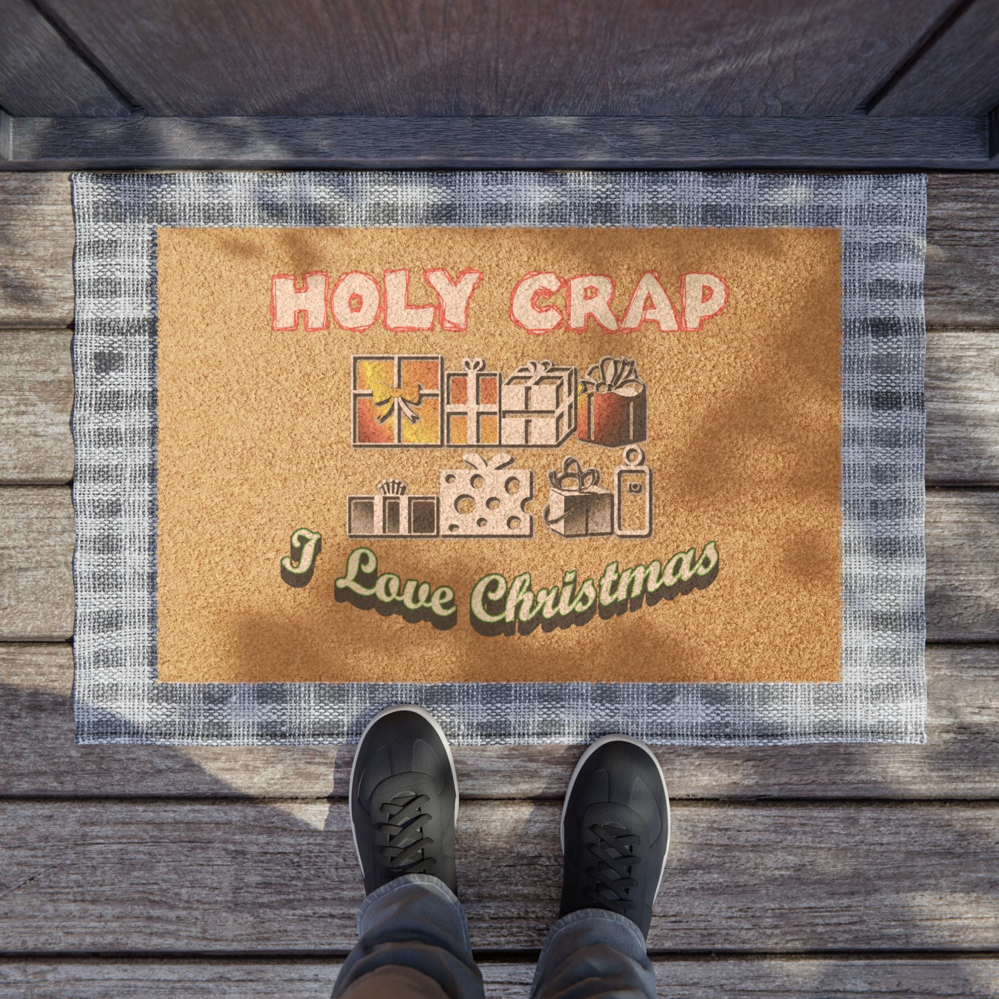 Holy Crap I Love Christmas - Doormat