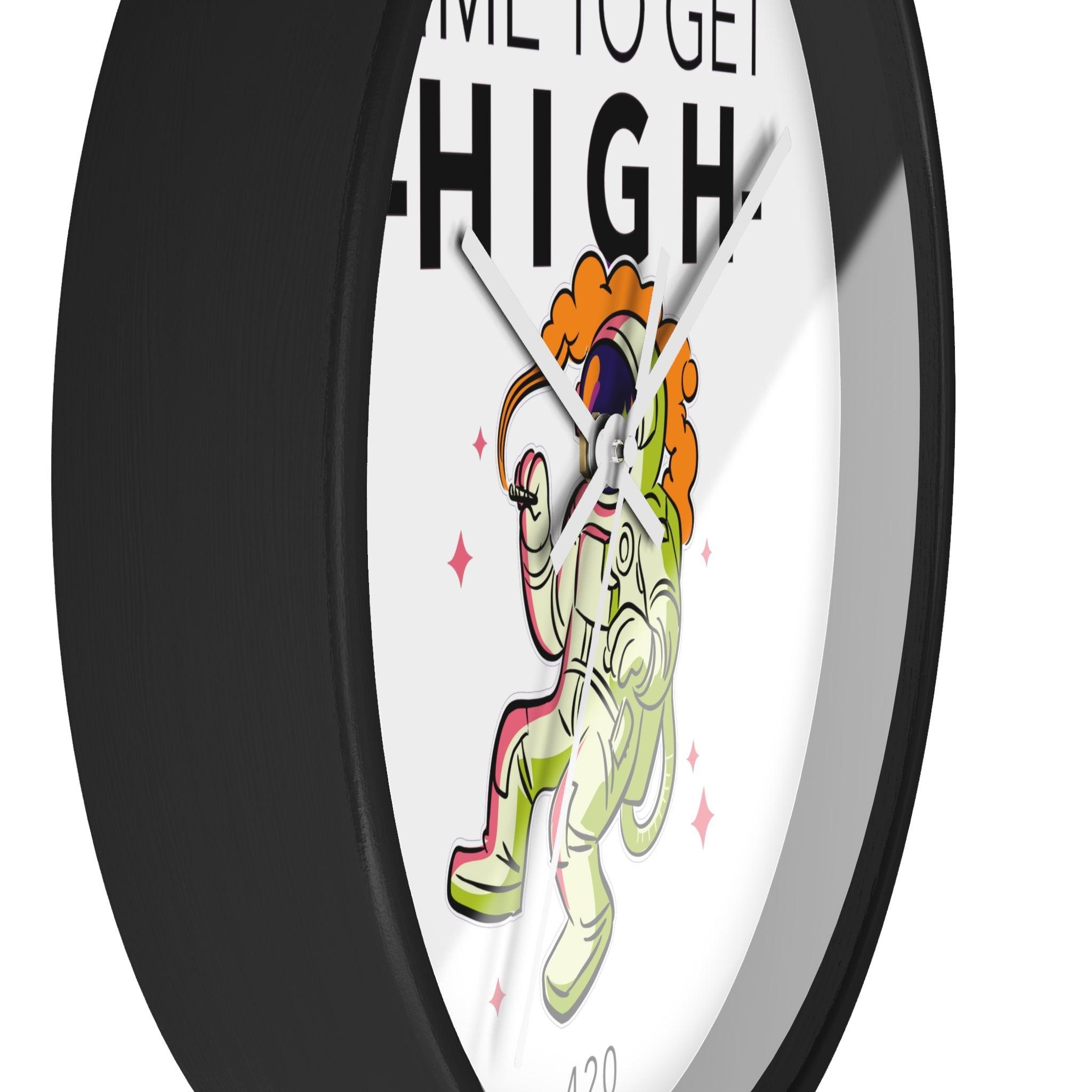 Time To Get High 420 - Wall Clock - Witty Twisters Fashions