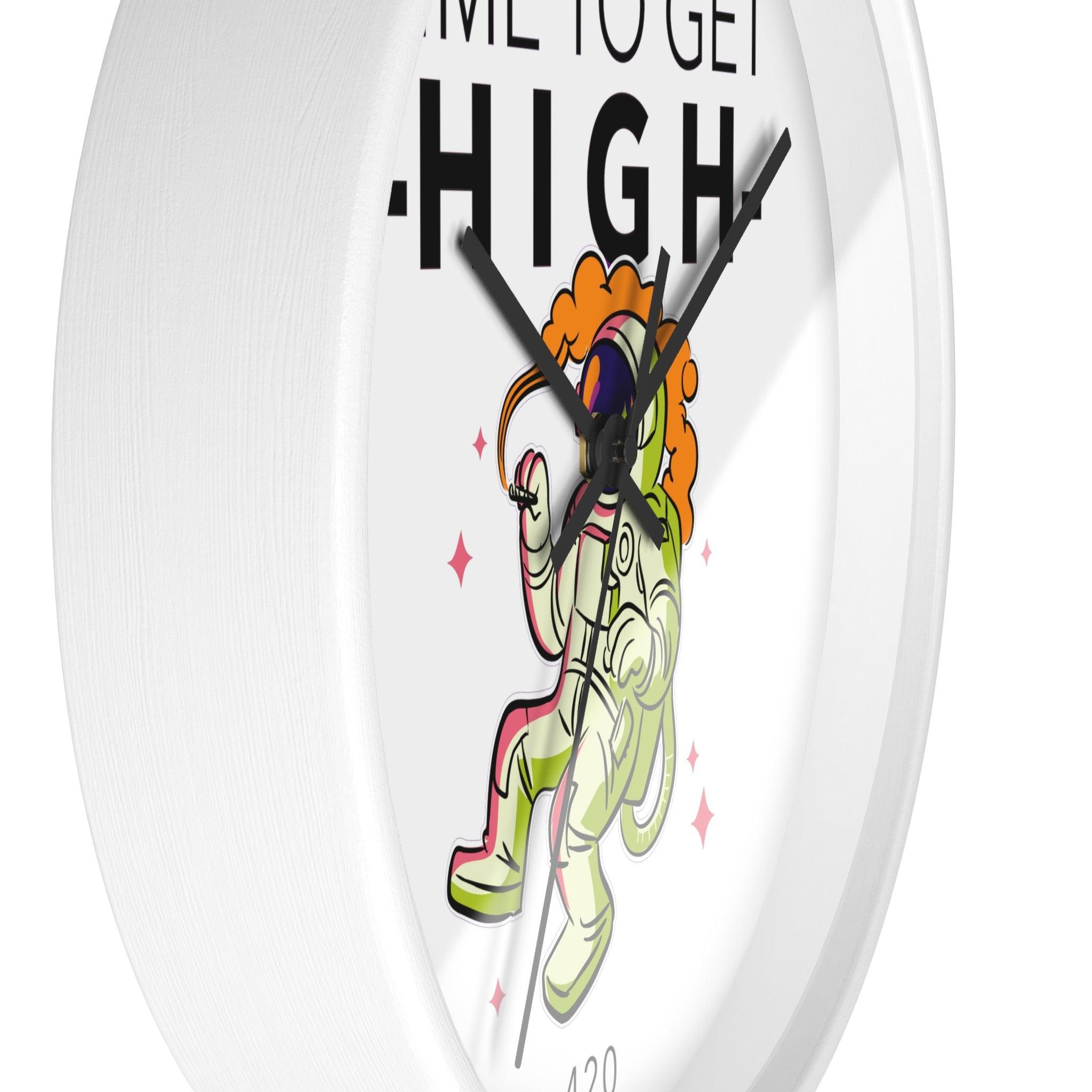 Time To Get High 420 - Wall Clock - Witty Twisters Fashions