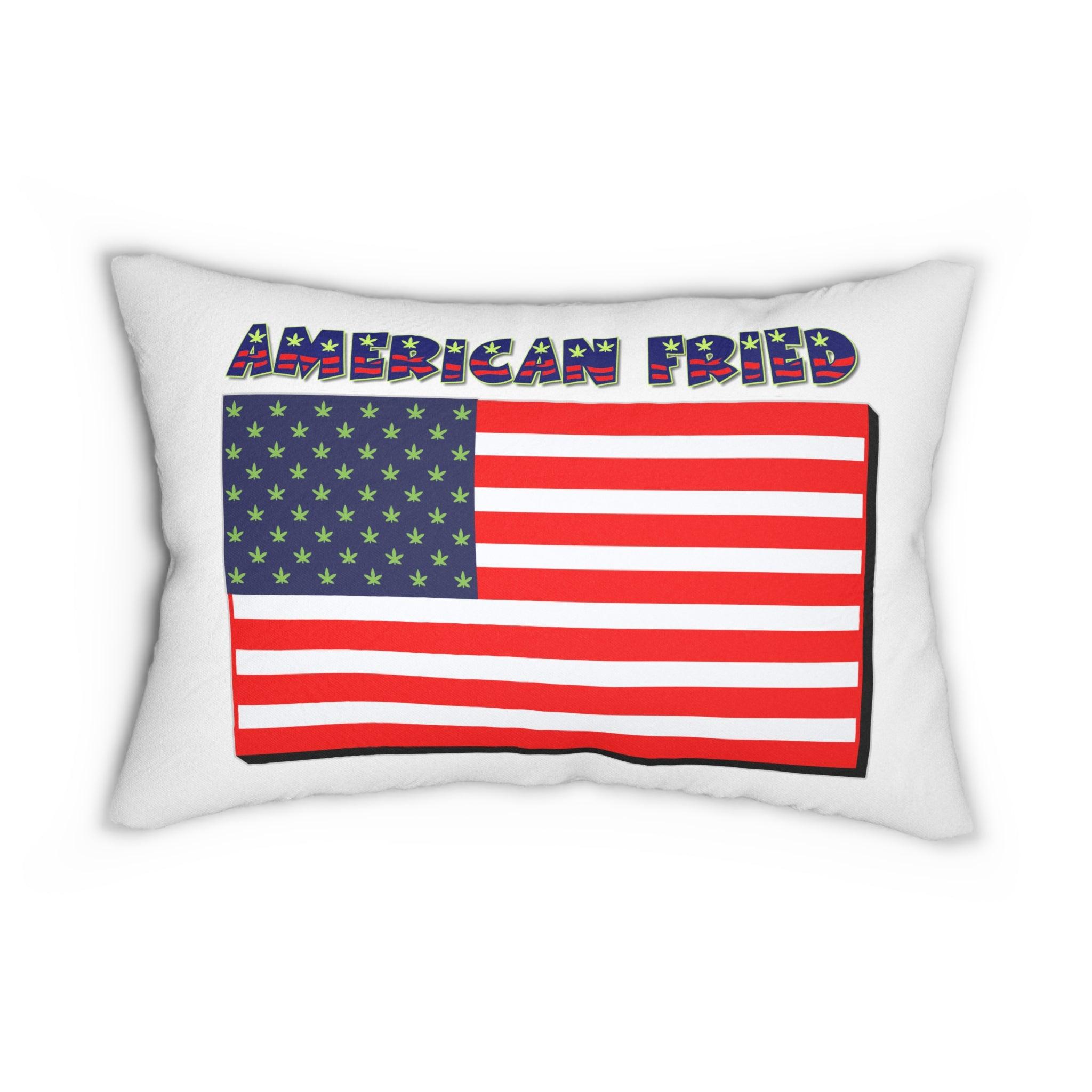 American Fried - Spun Polyester Lumbar Pillow - Witty Twisters Fashions