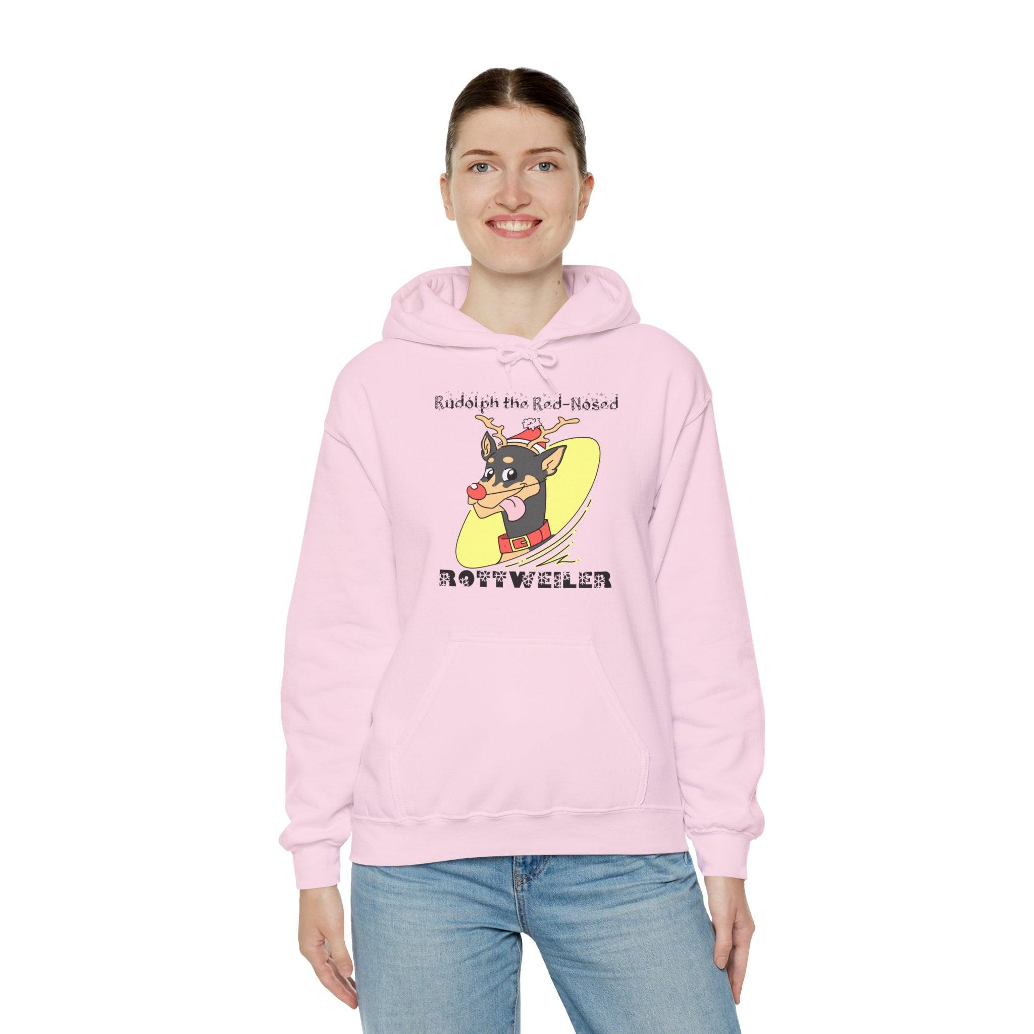 Rudolph The Red-Nosed Rottweiler - Hoodie