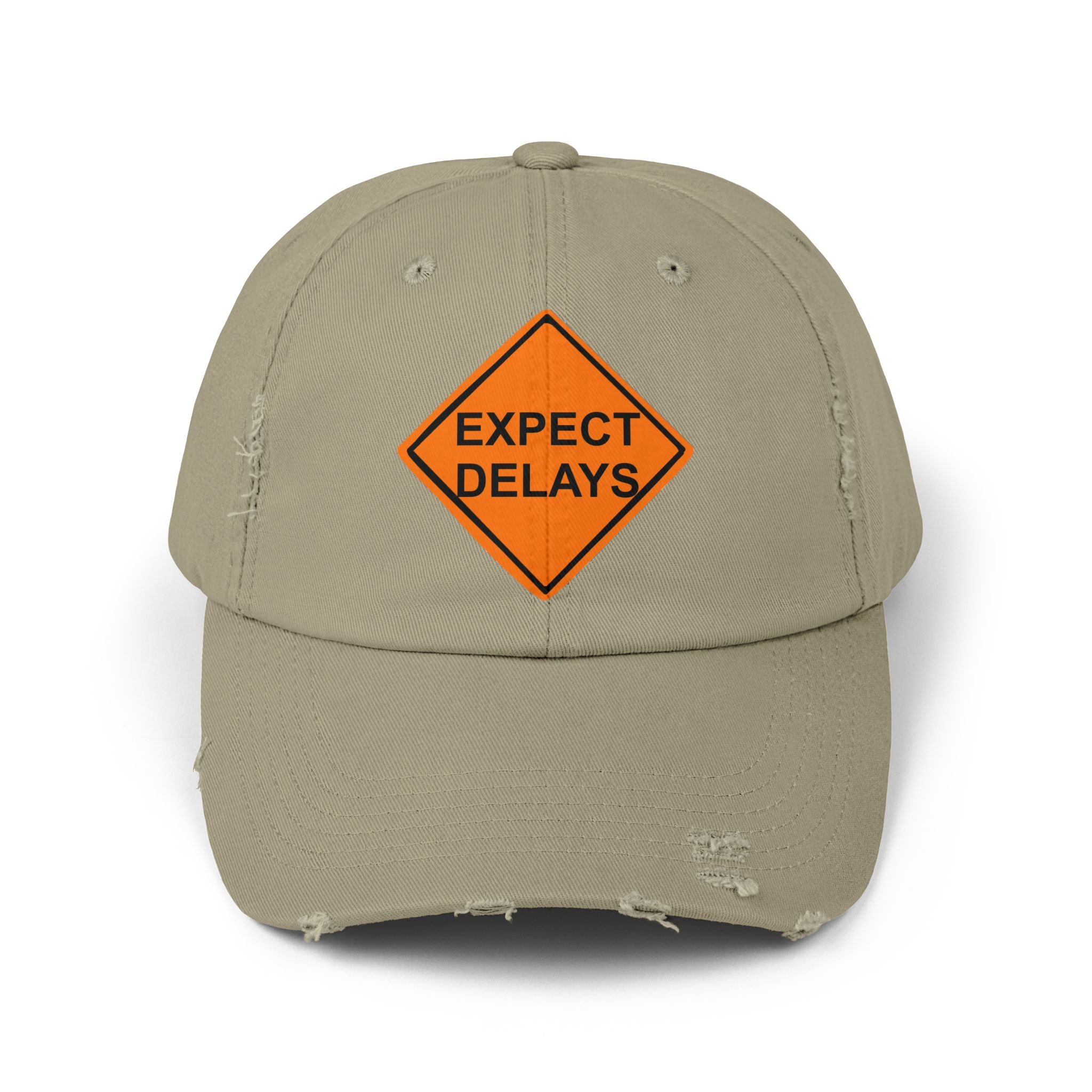 Expect Delays - Cotton Twill Distressed Baseball Cap