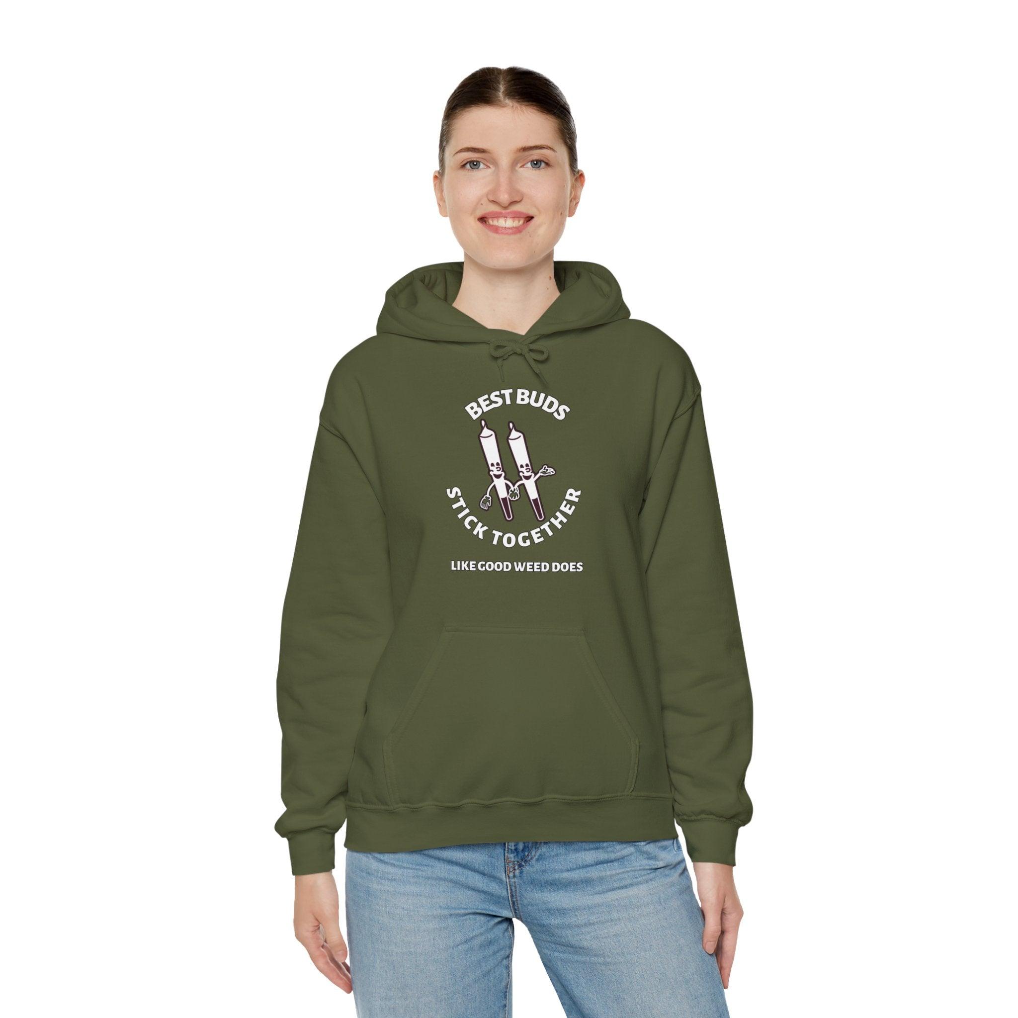 Best Buds Stick Together Like Good Weed Does - Hoodie - Witty Twisters Fashions