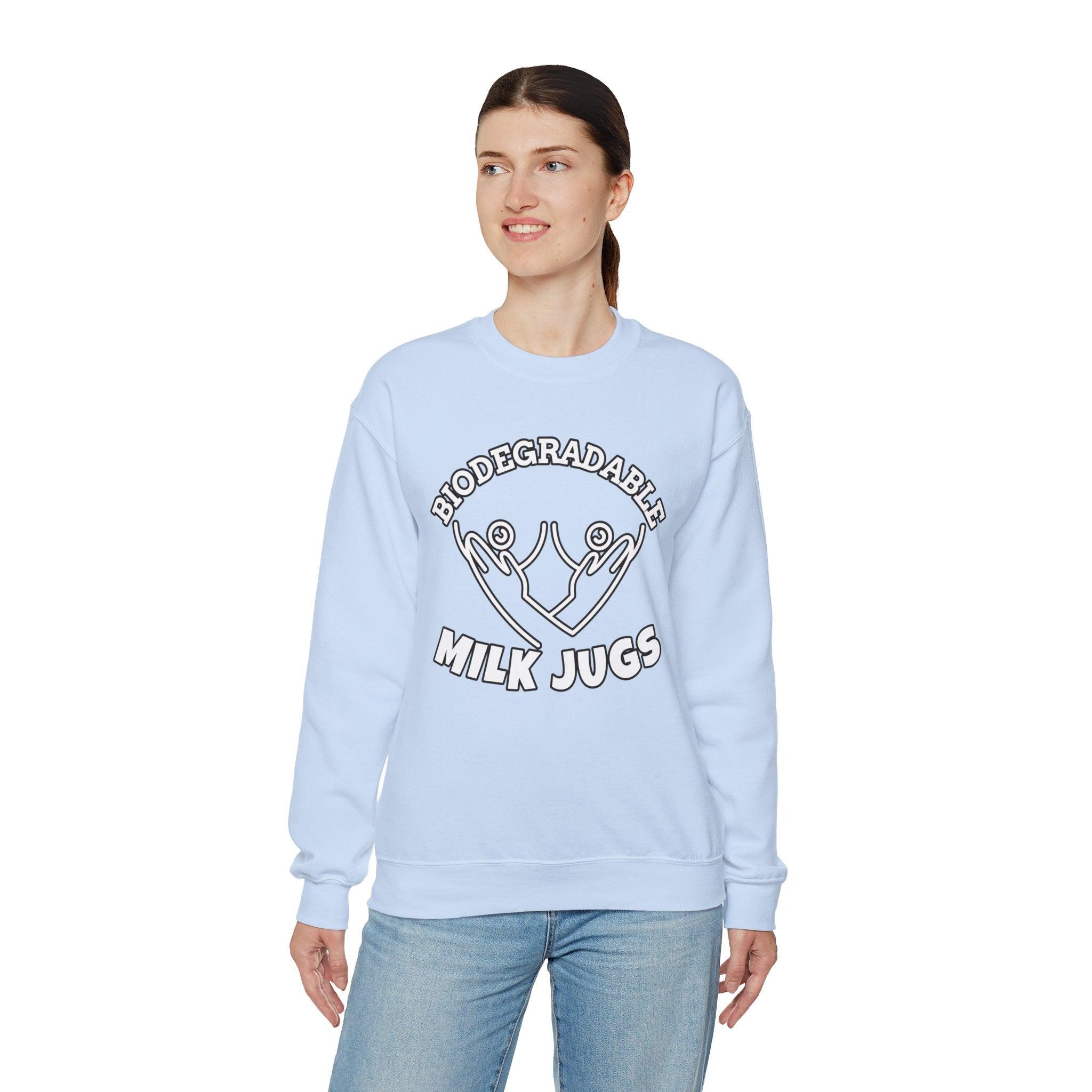 Biodegradable Milk Jugs - Sweatshirt - Witty Twisters Fashions