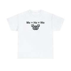 Me + He = We men's same-sex symbols - T-Shirt - Witty Twisters Fashions