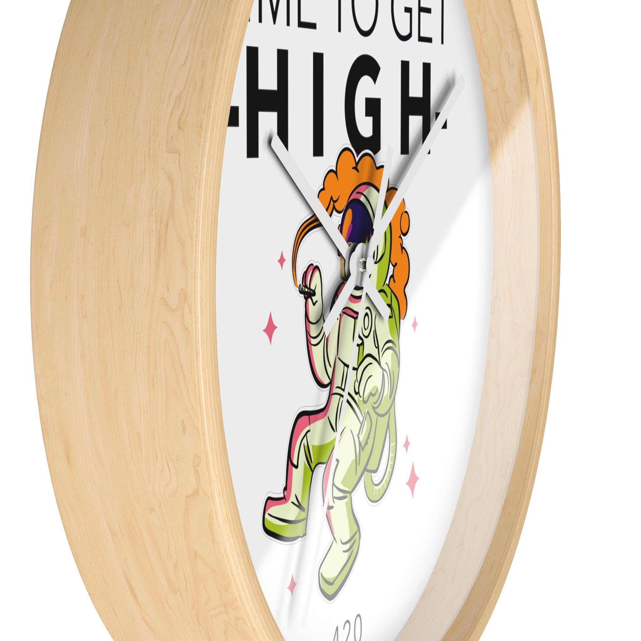 Time To Get High 420 - Wall Clock - Witty Twisters Fashions