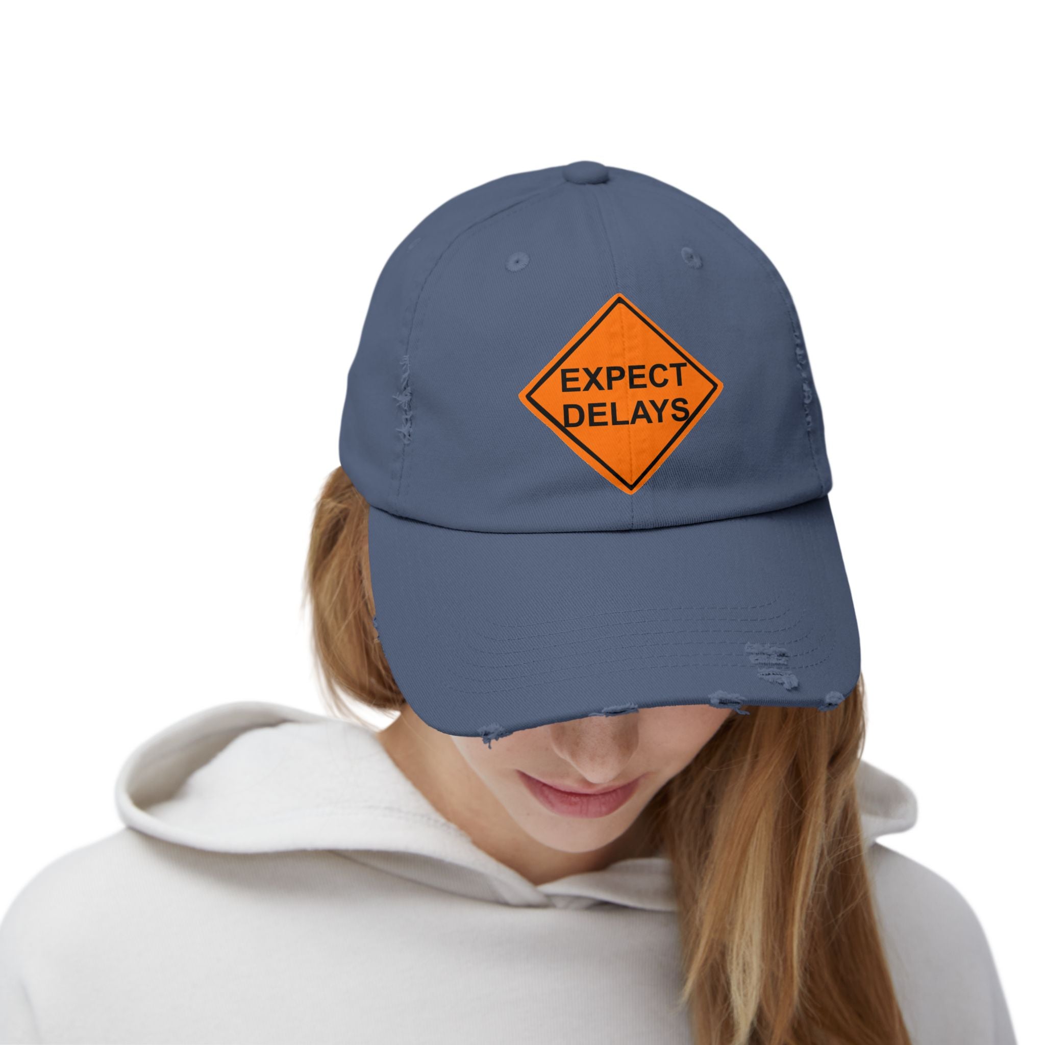 Expect Delays - Cotton Twill Distressed Baseball Cap